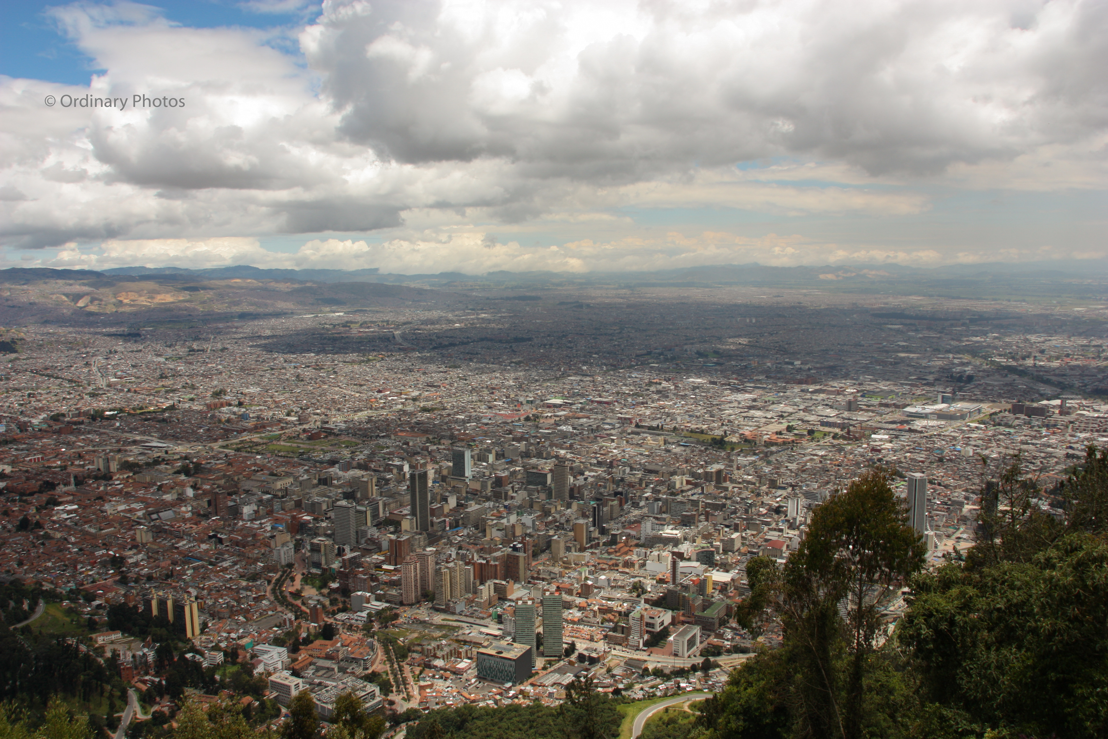 Uitzicht over Bogotá vanaf Mount Monserrate