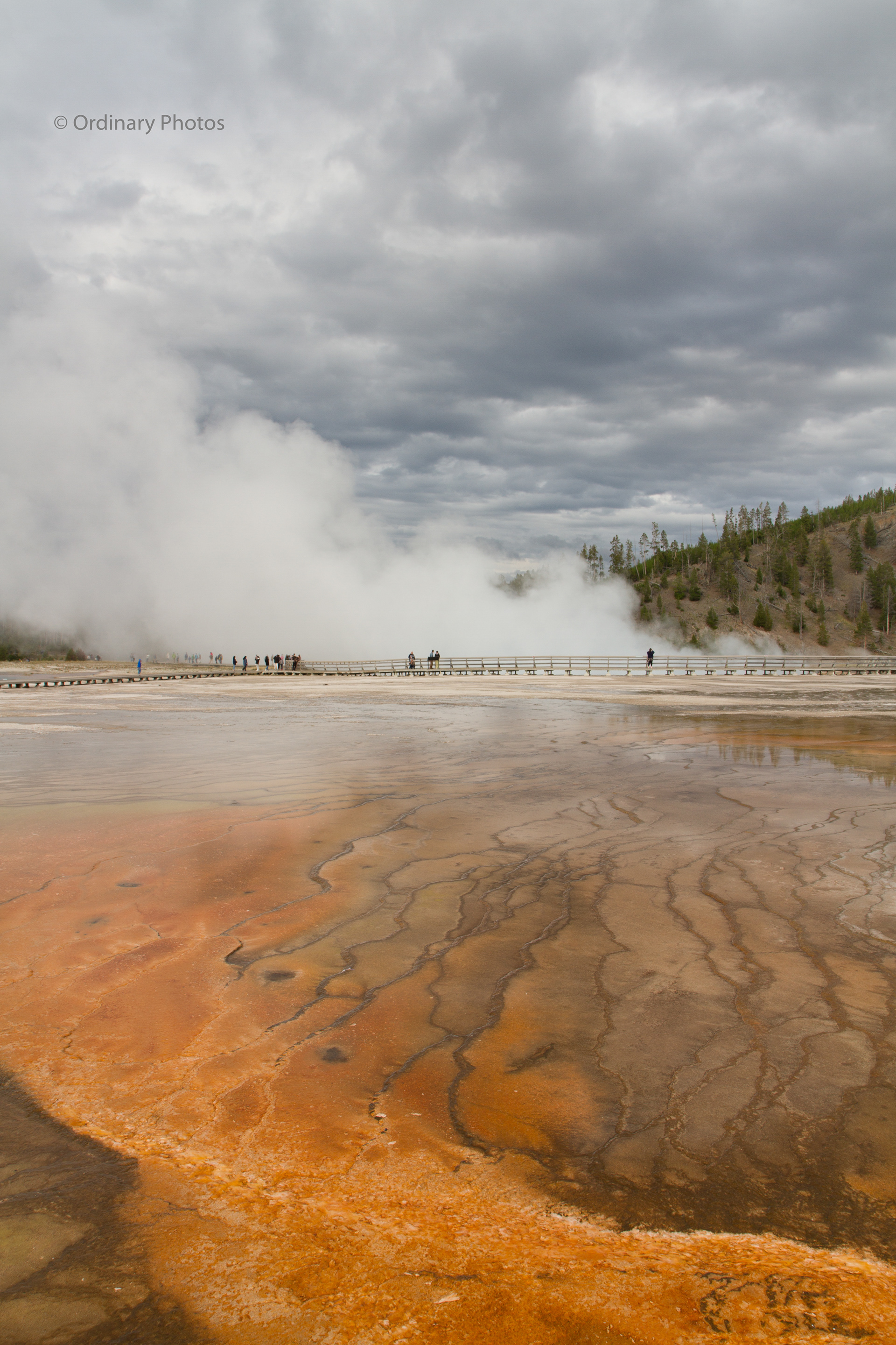 The impressive Grand Prismatic Spring in Yellowstone National Park