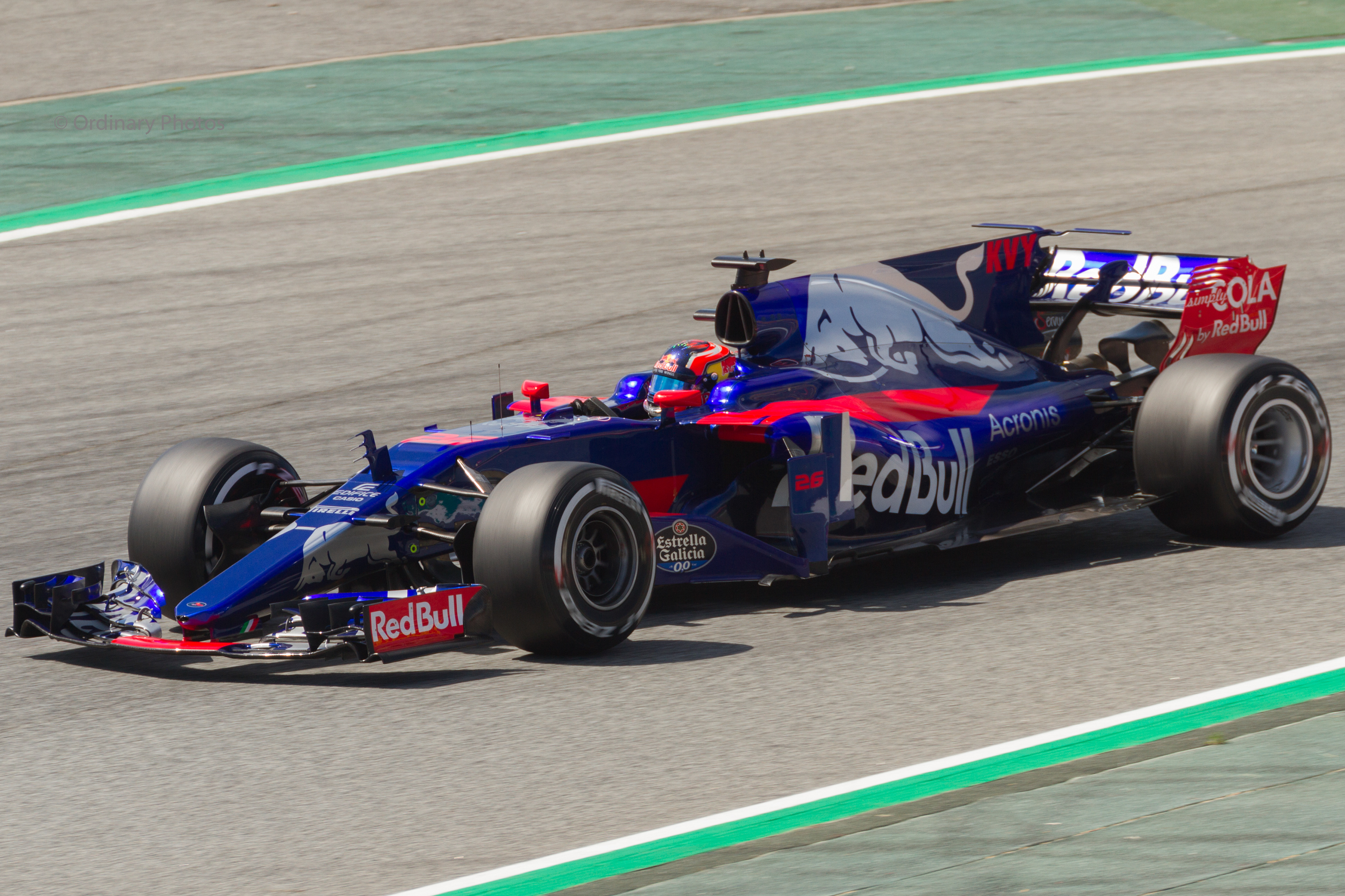 Daniil Kvyat in the Toro Rosso STR12 during the Formula 1 2017 Spanish Grand Prix