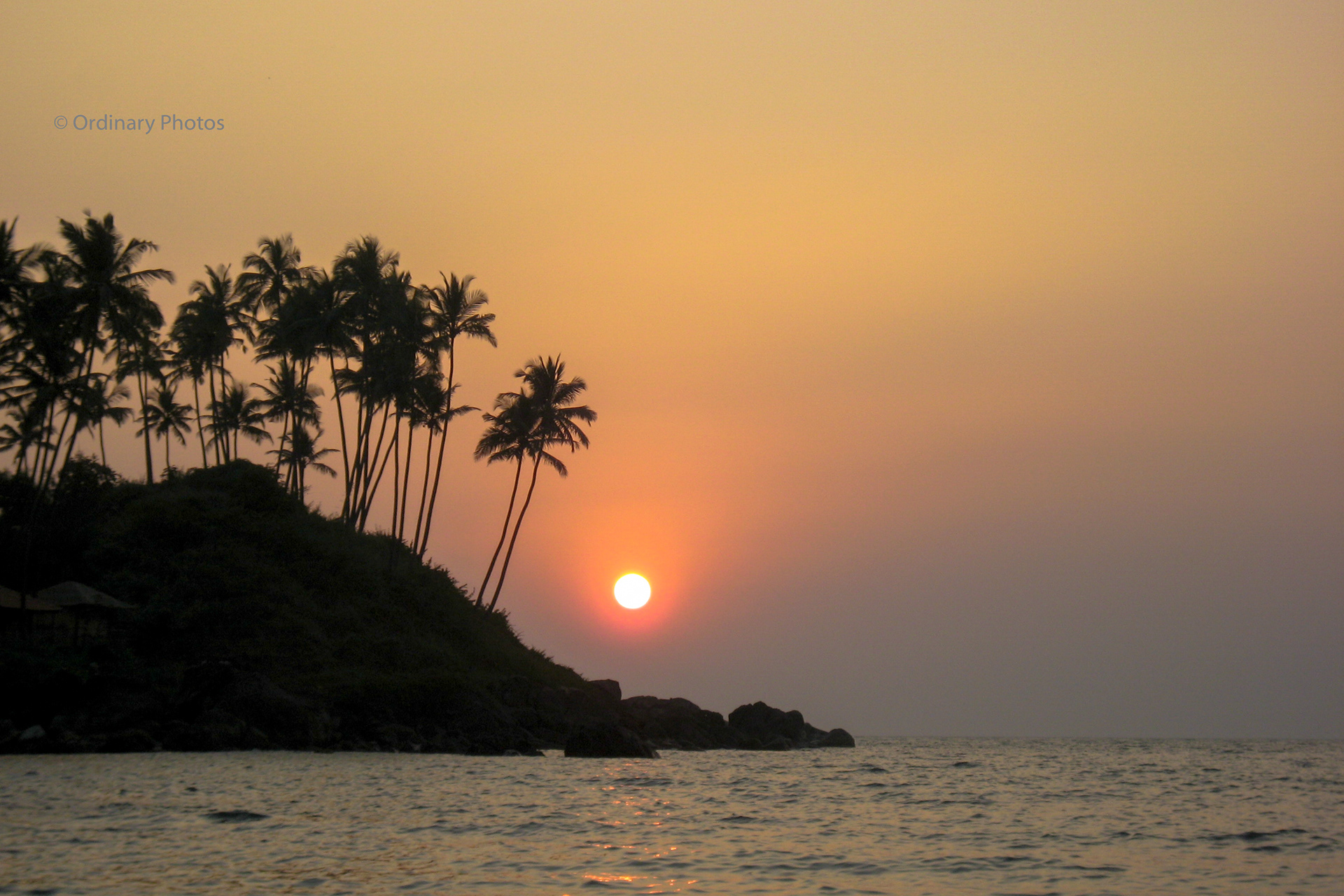 Sunset at Palolem Beach in Goa