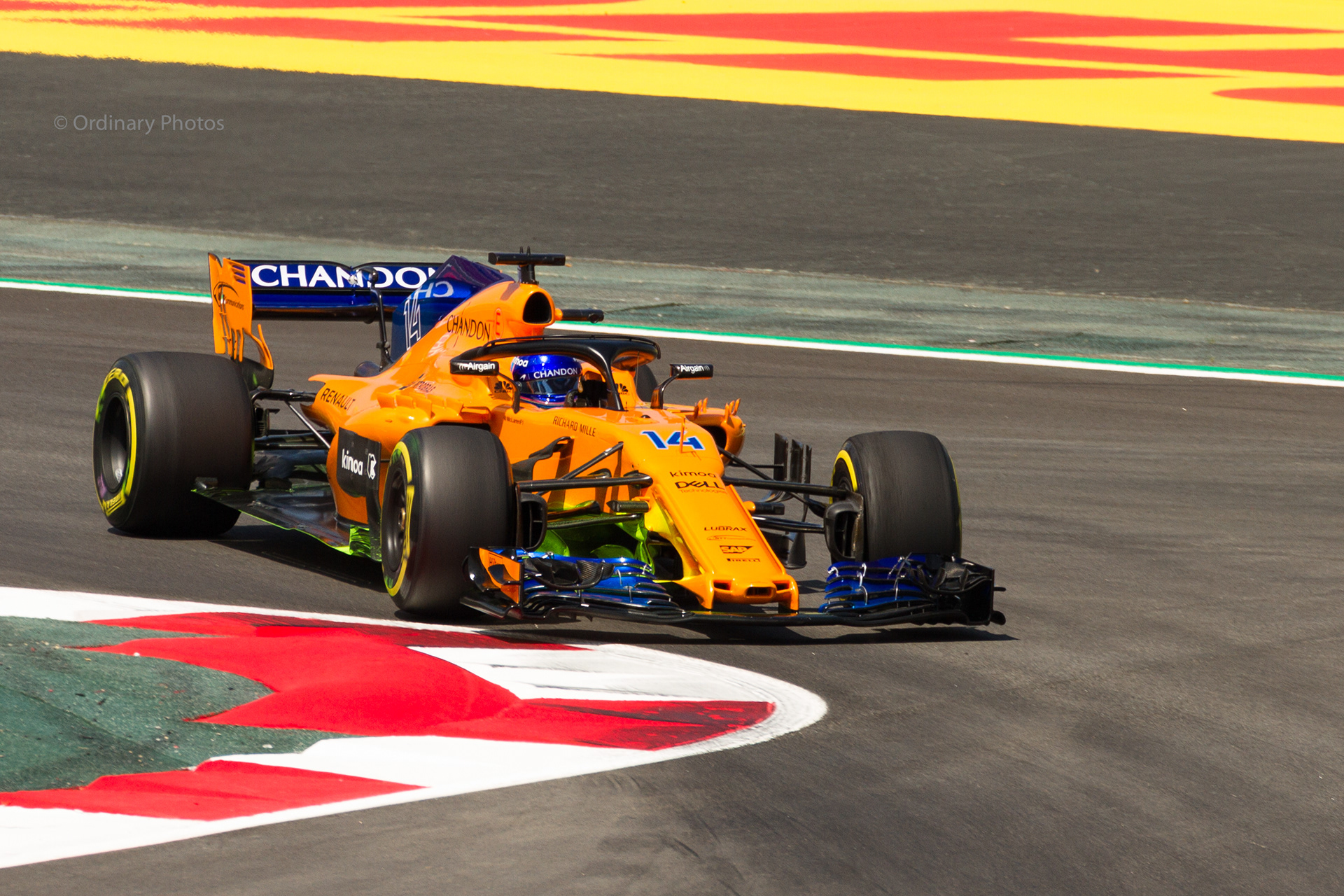 Fernando Alonso in his McLaren during the free practice of the Grand Prix in Barcelona 2018