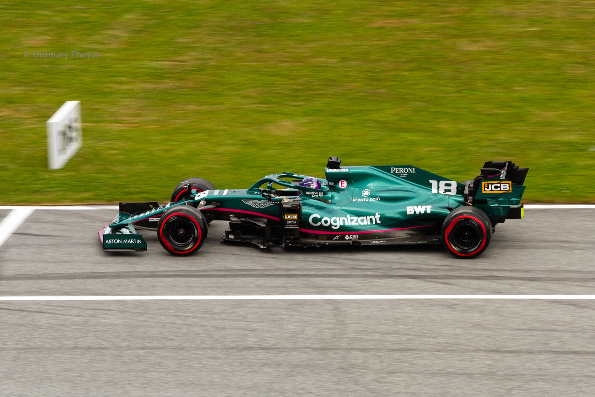 The beautiful British Racing Green of Lance Stroll's F1 Aston Martin in Austria 2021