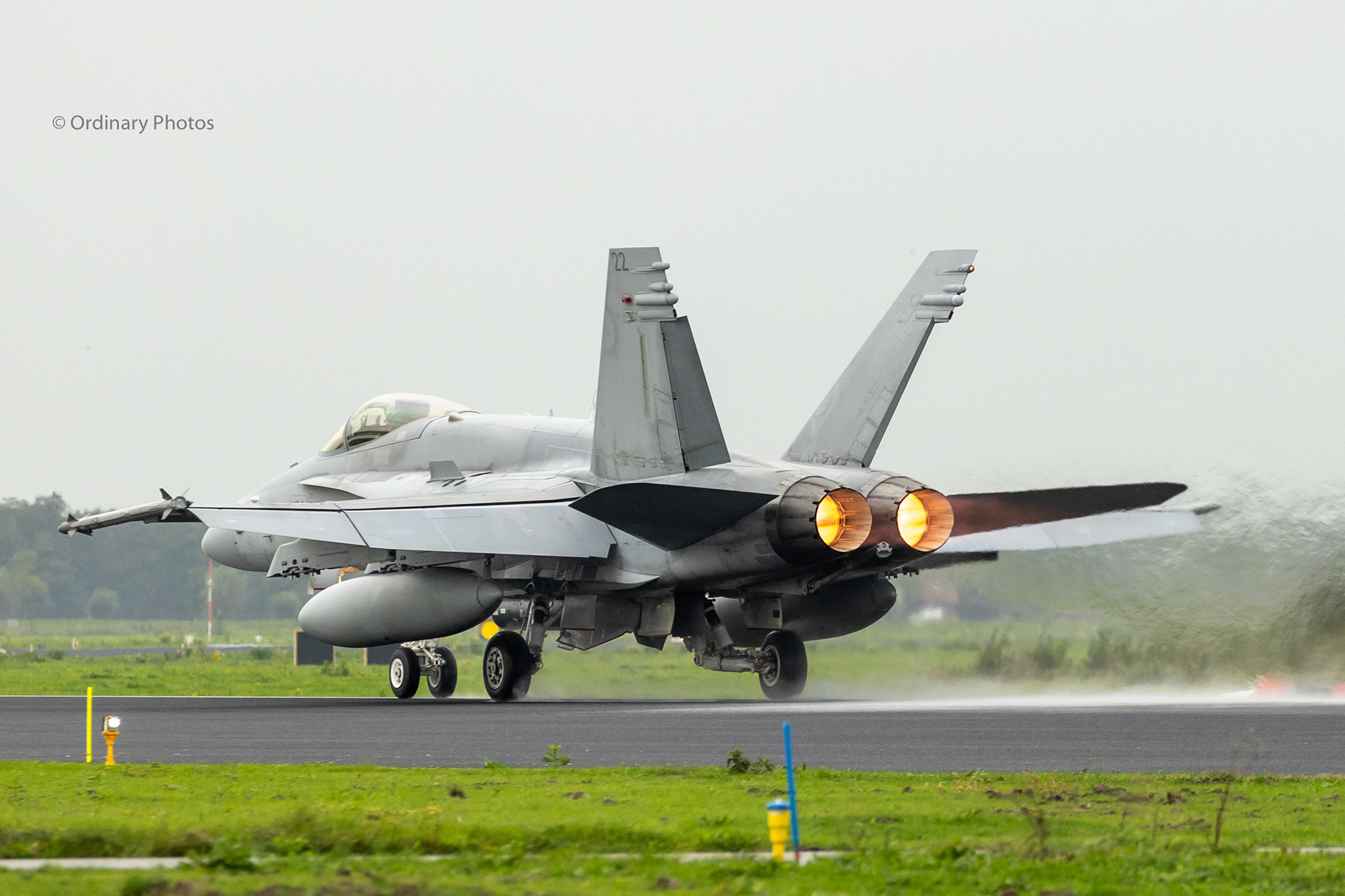 F/A-18 Hornet of the Finnish Air Force (HN-422) taking off at Vliegbasis Leeuwarden during Frisian Flag 2023