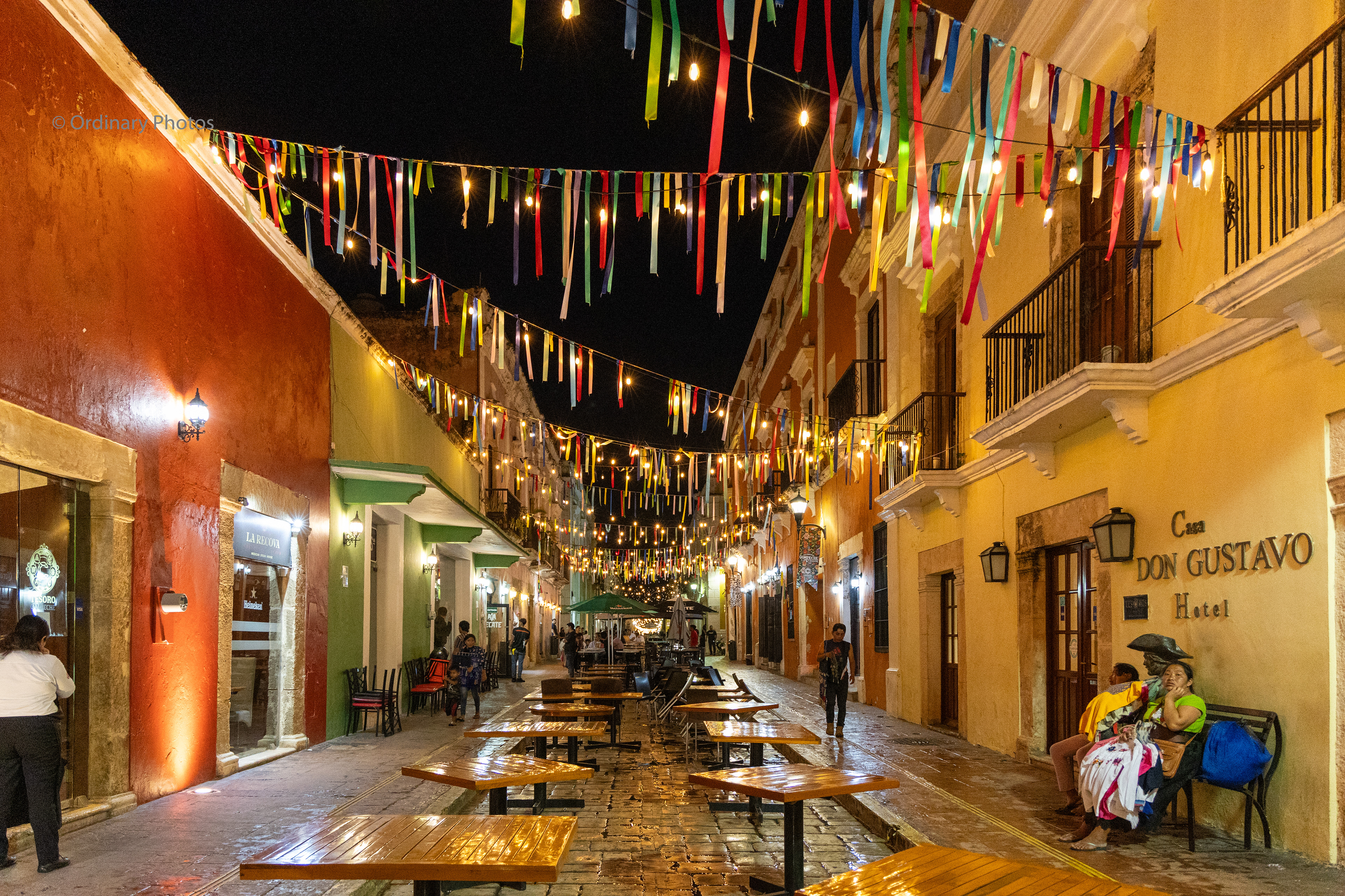 The lively city center of Campeche