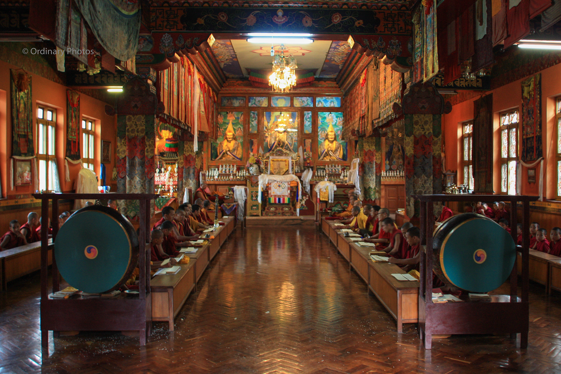 Within a monastery close to the Boudhanath Stupa (or Bodnath Stupa)