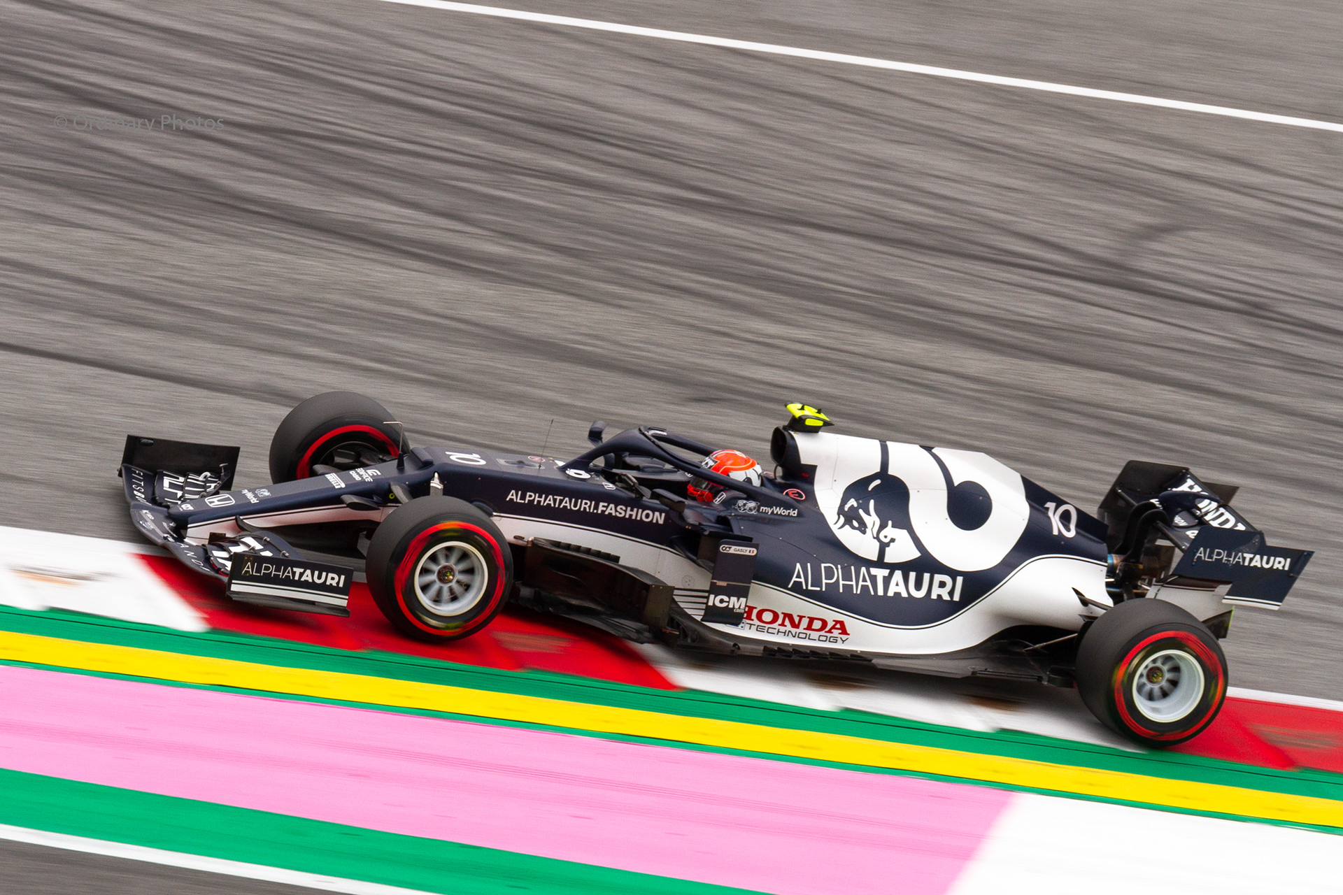 Pierre Gasly driving the Scuderia AlphaTauri during the GP F1 of Austria 2021