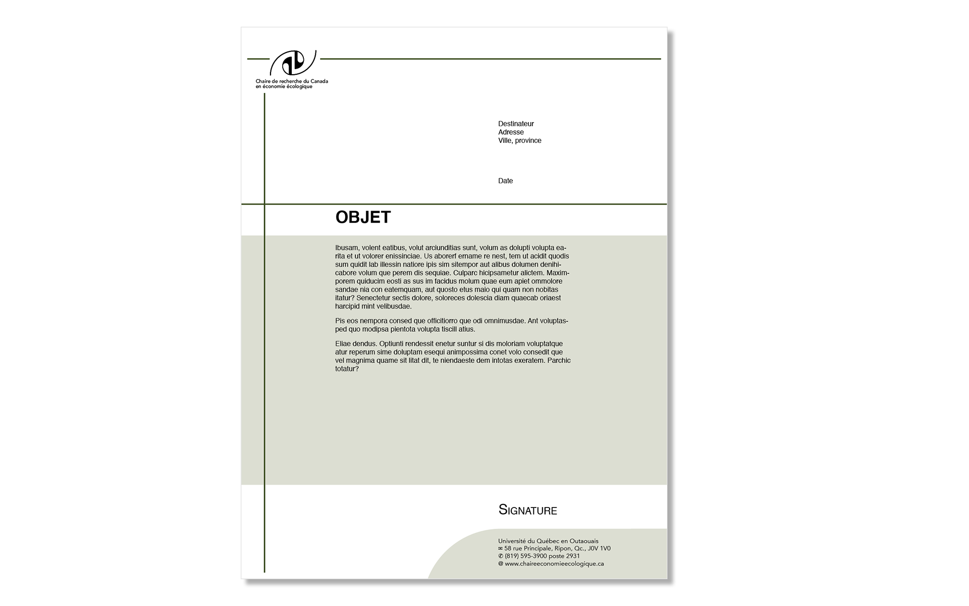 Papier lettre
