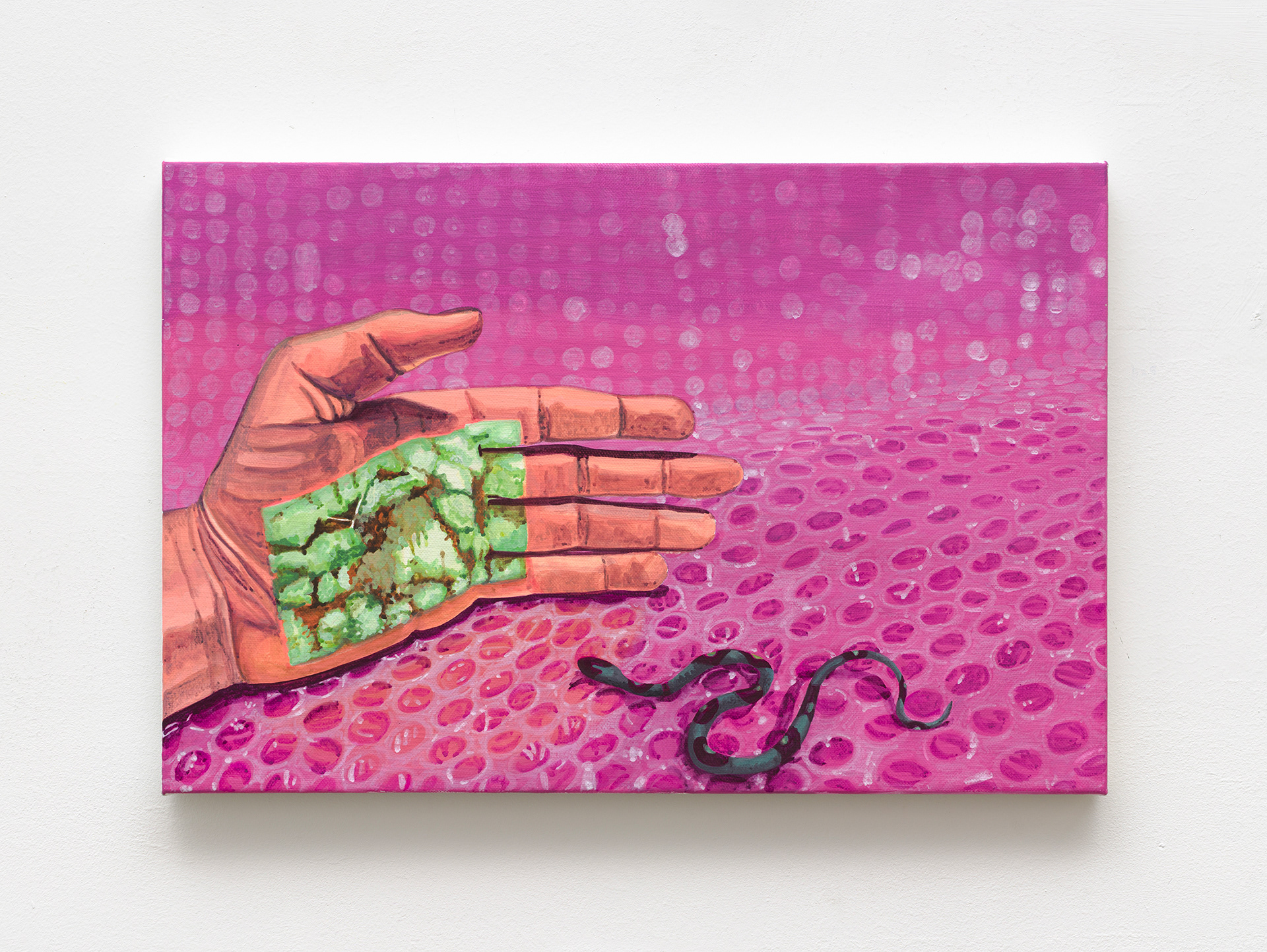 모두를 위한 시청각 Audiovisual for Everyone, 2025, gouache on canvas, 30×45 cm