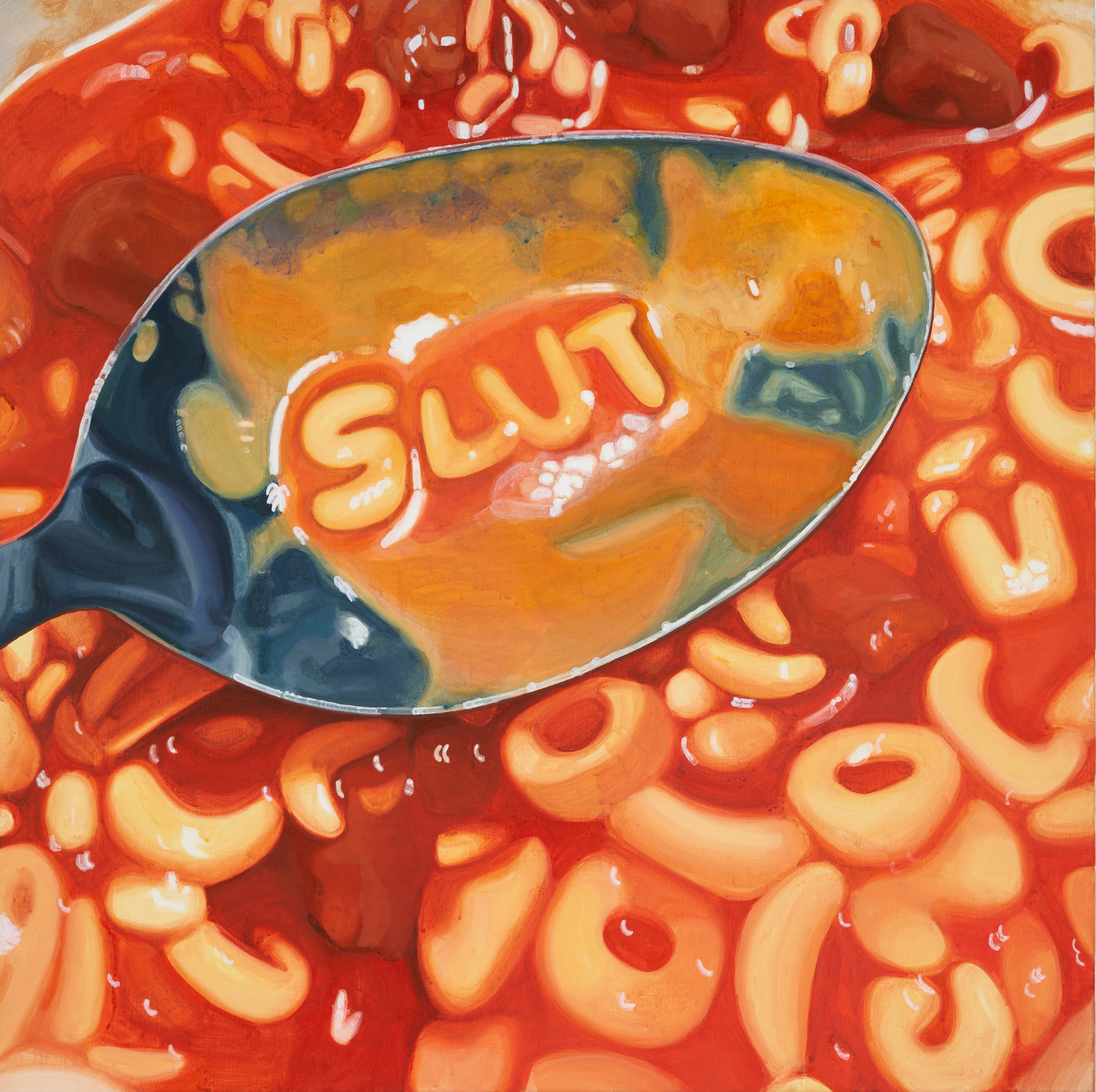 닭고기를 위한 수프의 영혼 Soul of the Soup for Chicken, 2024, gouache on cotton, 72.7x72.7 ㎝