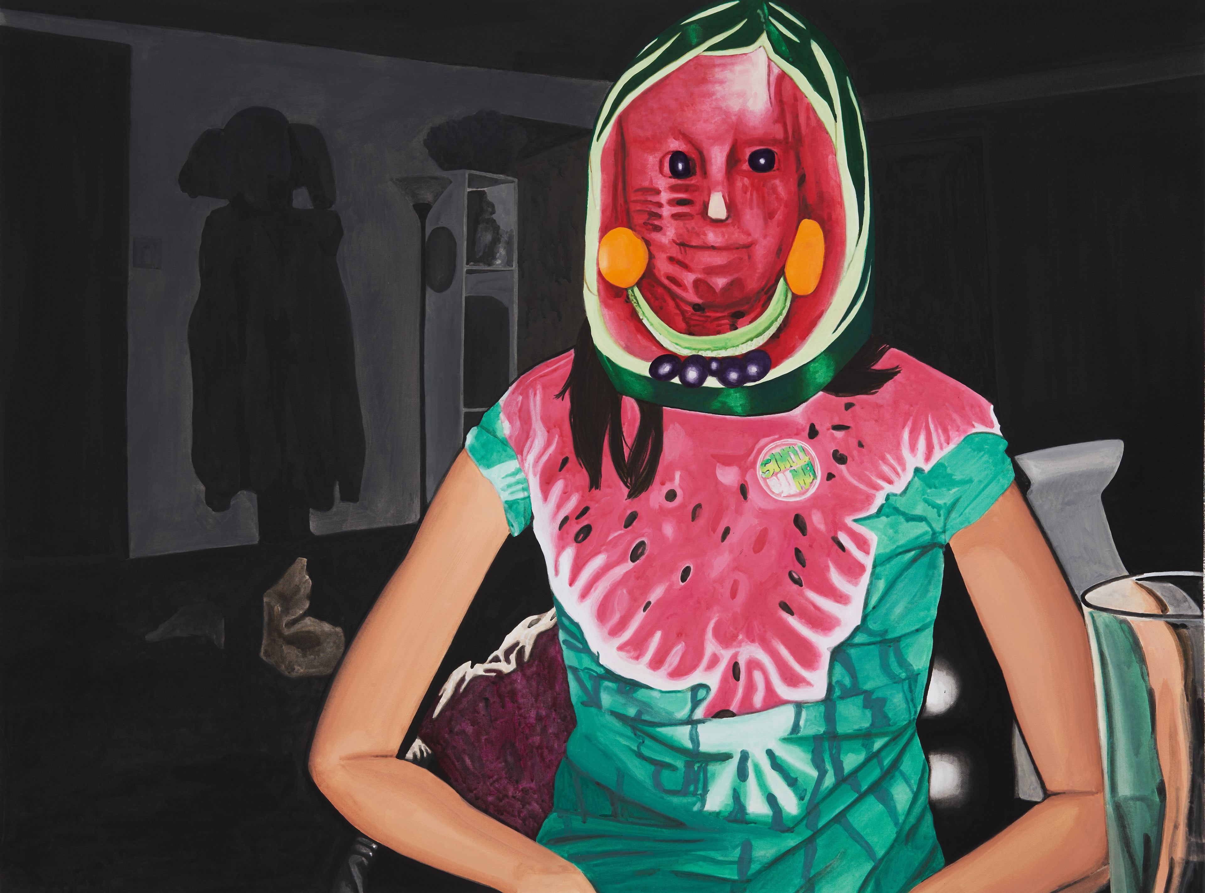 가엾은 내사랑 My Pitiful Love, 2023, gouache on cotton, 76.5x102.2 ㎝