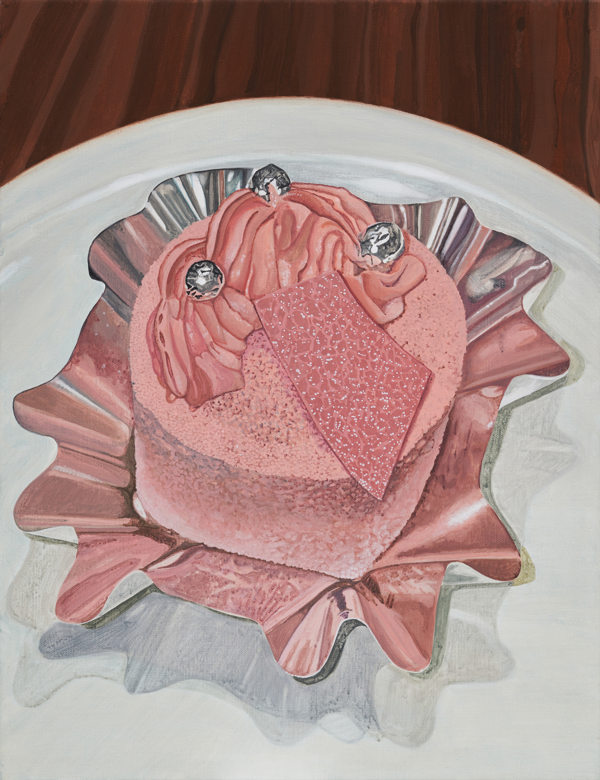 뷔페용 갸또 Buffet Gateaux, 2023, gouache on canvas, 53x40.9 ㎝