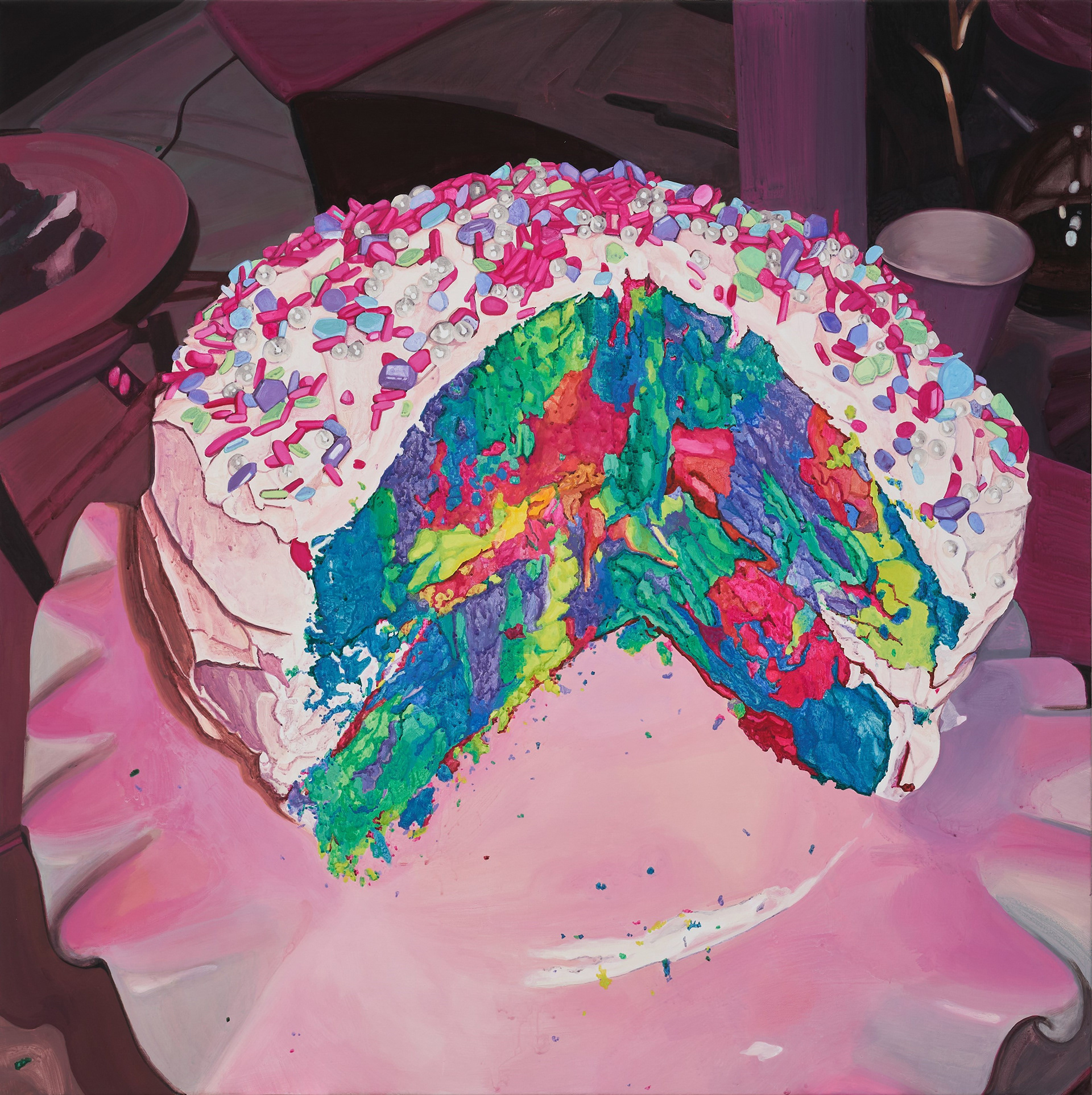 가까이 와 Come Closer, 2024, gouache on canvas, 91ｘ91 ㎝ 