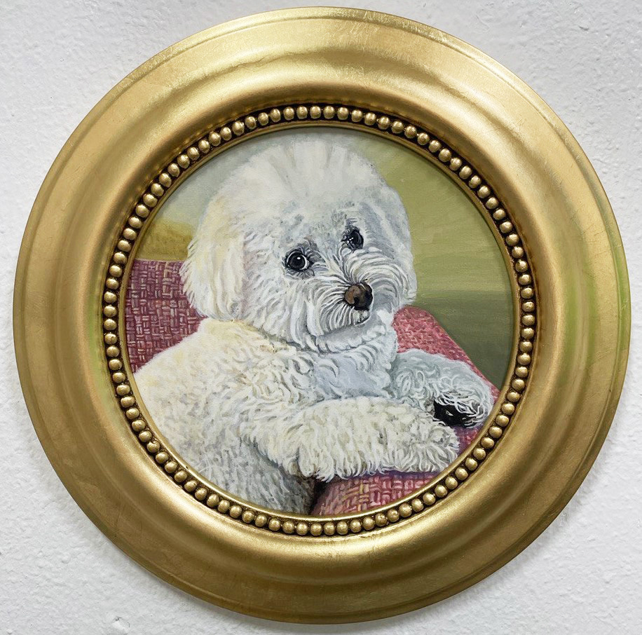 숙녀의 초상 Lady's Portrait, 2023, gouache on cotton, 60 ㎝