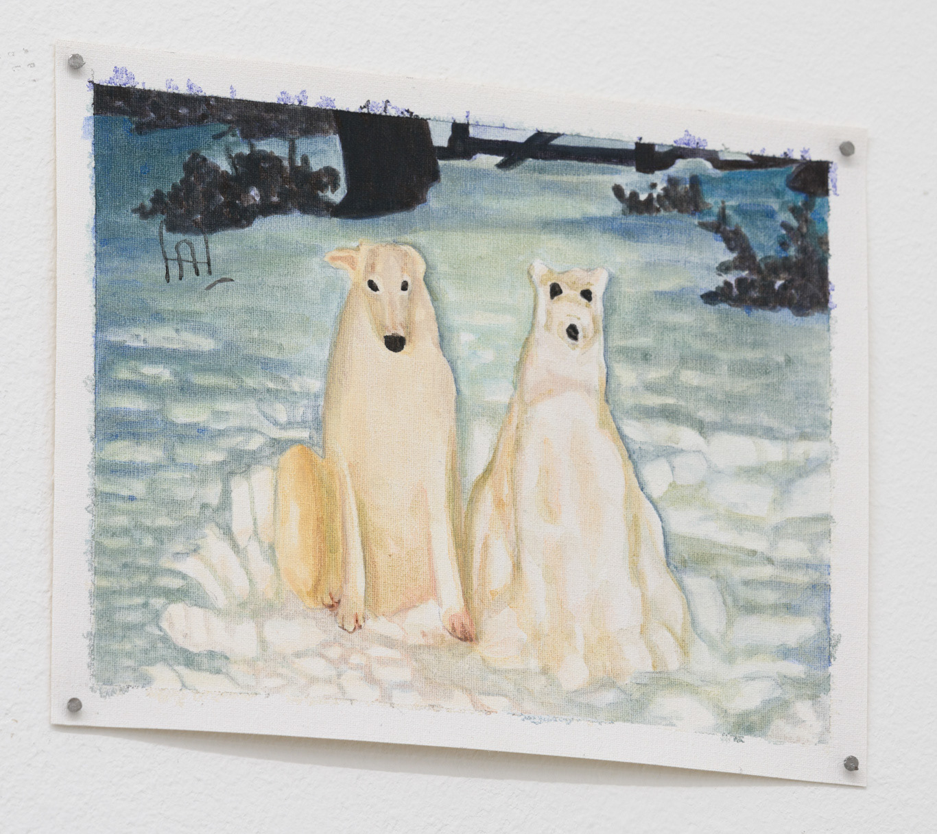 사악한 쌍둥이 The Evil Twin, 2022, gouache on cotton, 12ｘ15 ㎝