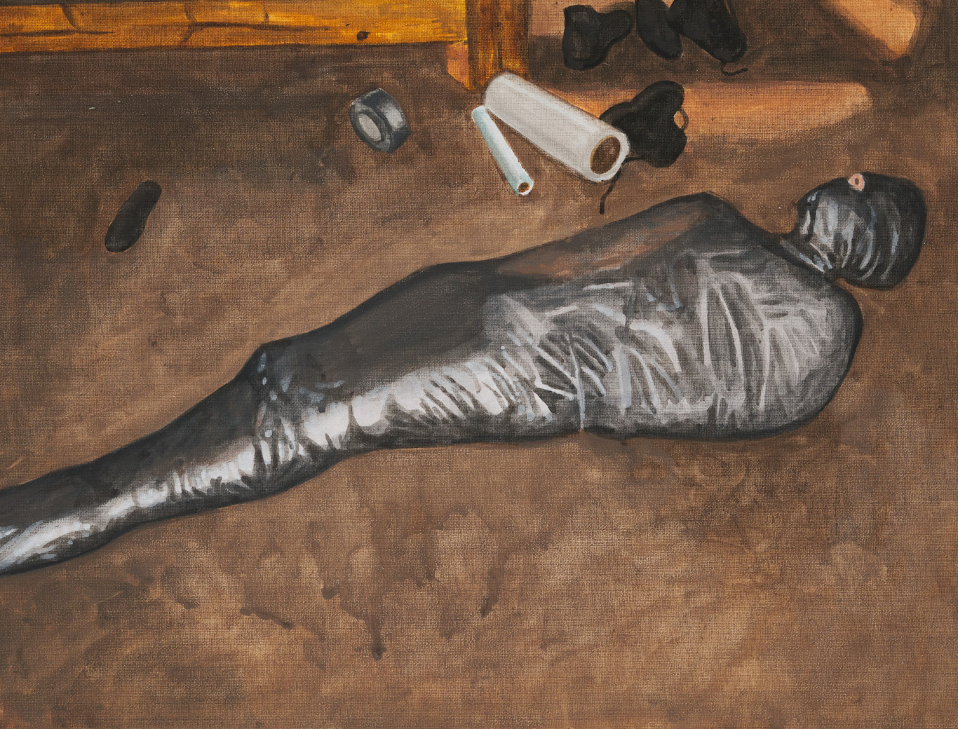 (이상한 섹스 관련일듯…) (Weird Sex Things Maybe…), 2022, gouache on cotton, 19.8ｘ22 ㎝