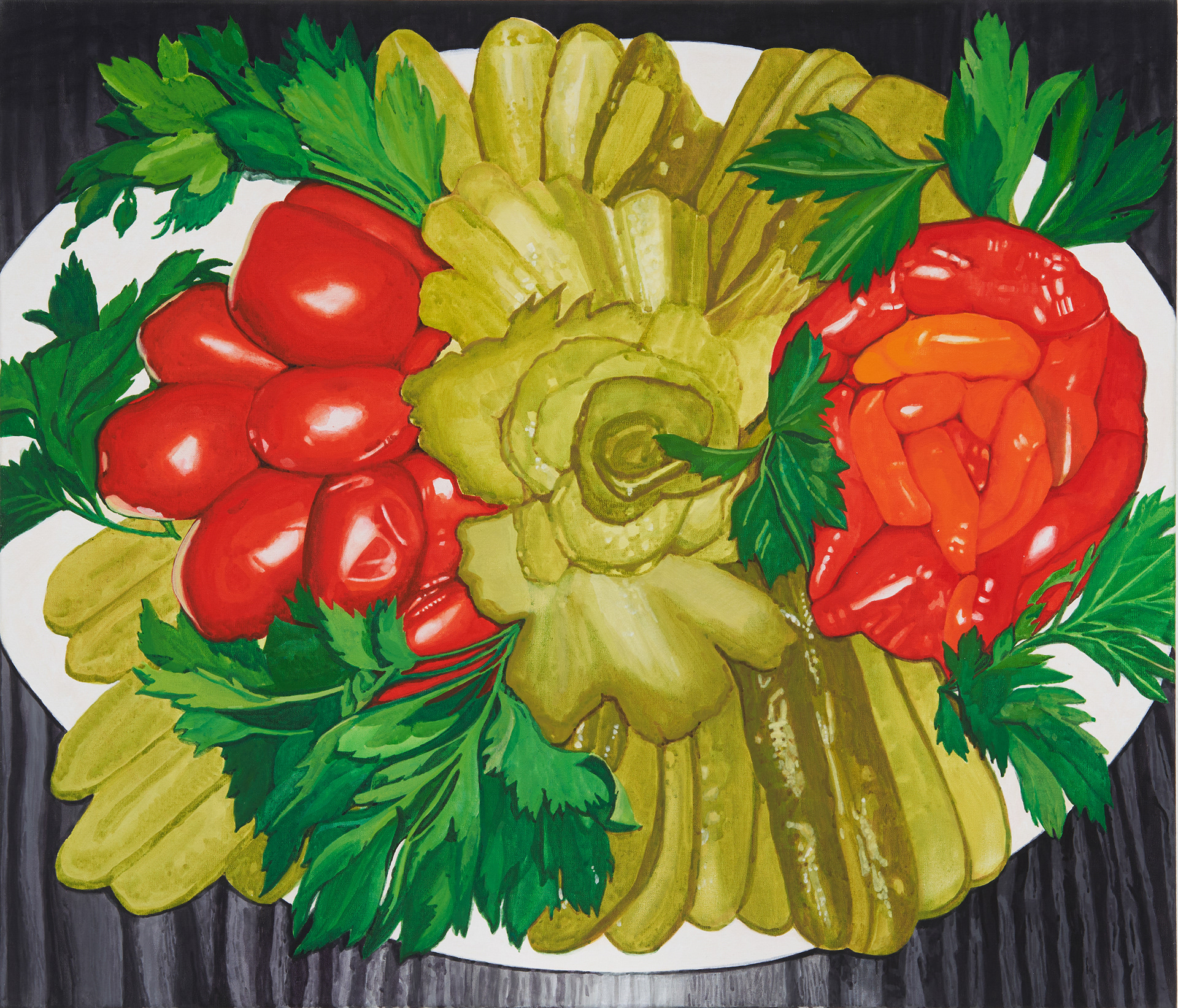 당신은 당신이 먹는 것 You Are What You Eat, 2023, gouache on cotton, 45.5x53 ㎝