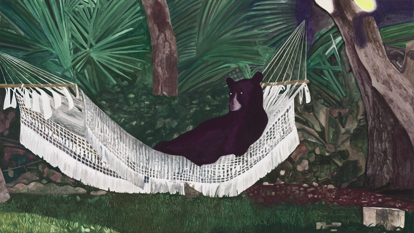 중년의 위기 Middle Age Crisis, gouache on cotton, 56ｘ99.5 ㎝