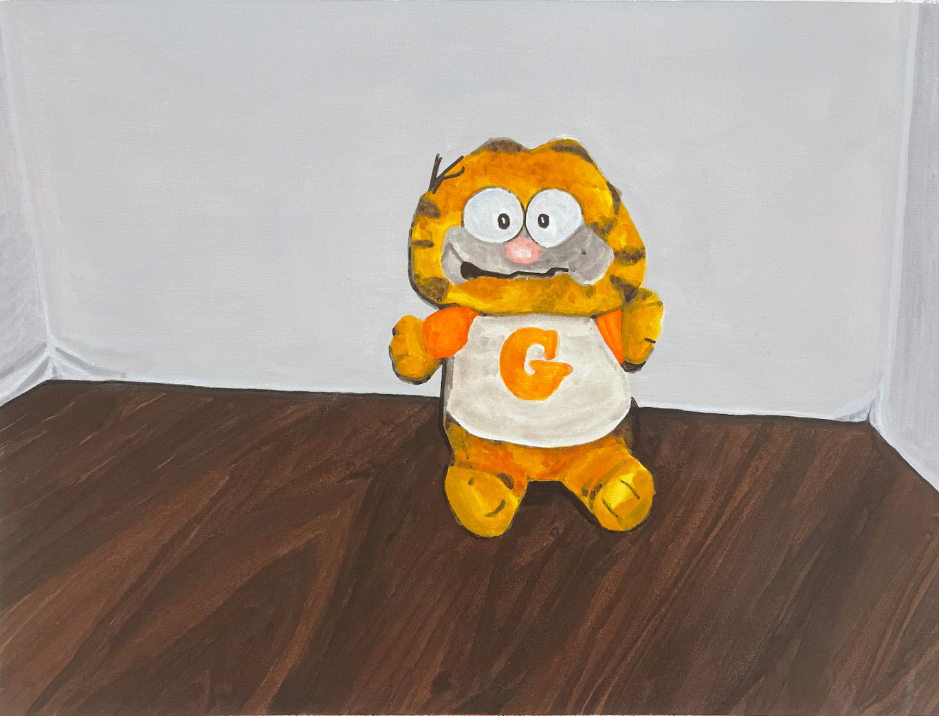 앉아봐 Sit Down, 2021, gouache on cotton, 29.7ｘ39.6 ㎝