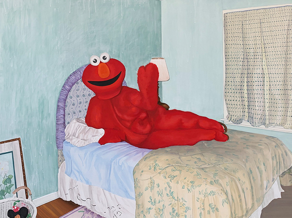 내면이 죽은 사람 지켜보기, Watch People Die Inside, 2020, gouache on cotton, 112.1ｘ145.5 ㎝