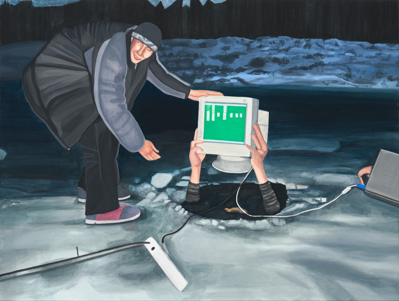 새천년 Millennium, 2022, gouache on cotton, 74.9ｘ99.4 ㎝