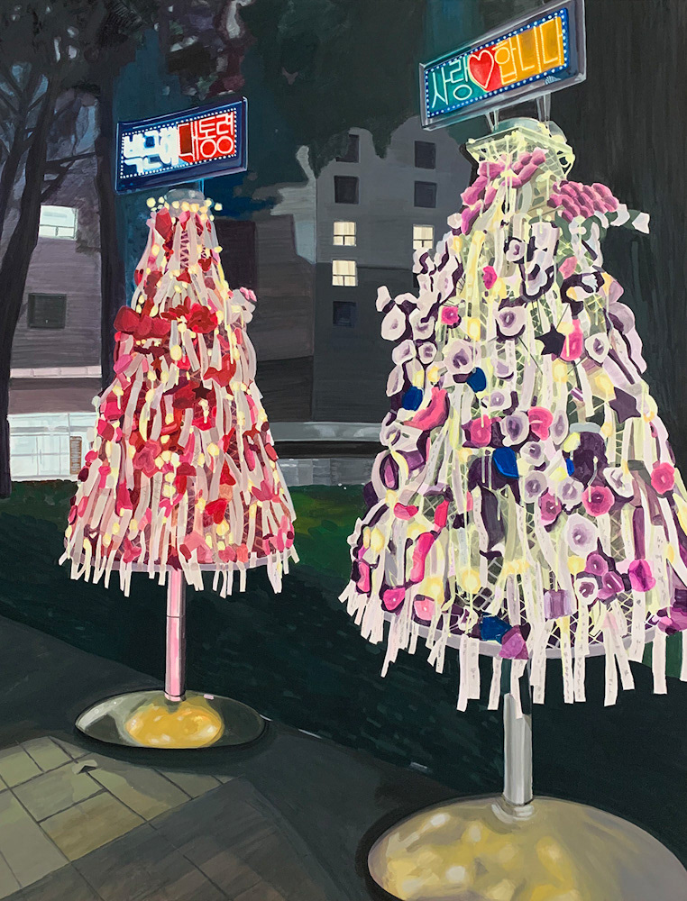 아이 서울 유, I SEOUL U, 2020, gouache on cotton, 80.3ｘ100 ㎝