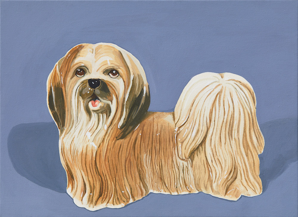 동물조각상, Animal Figurine, 2019, gouache on cotton, 24ｘ33 ㎝