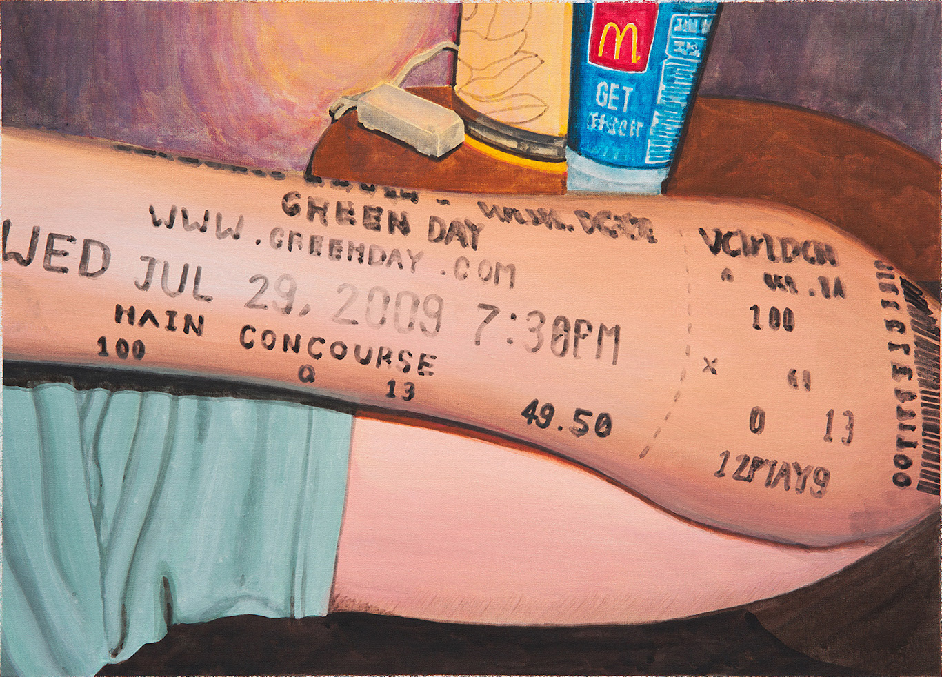 미국식 얼간이 American Idiot, 2021, gouache on cotton, 28.5ｘ39.6 ㎝