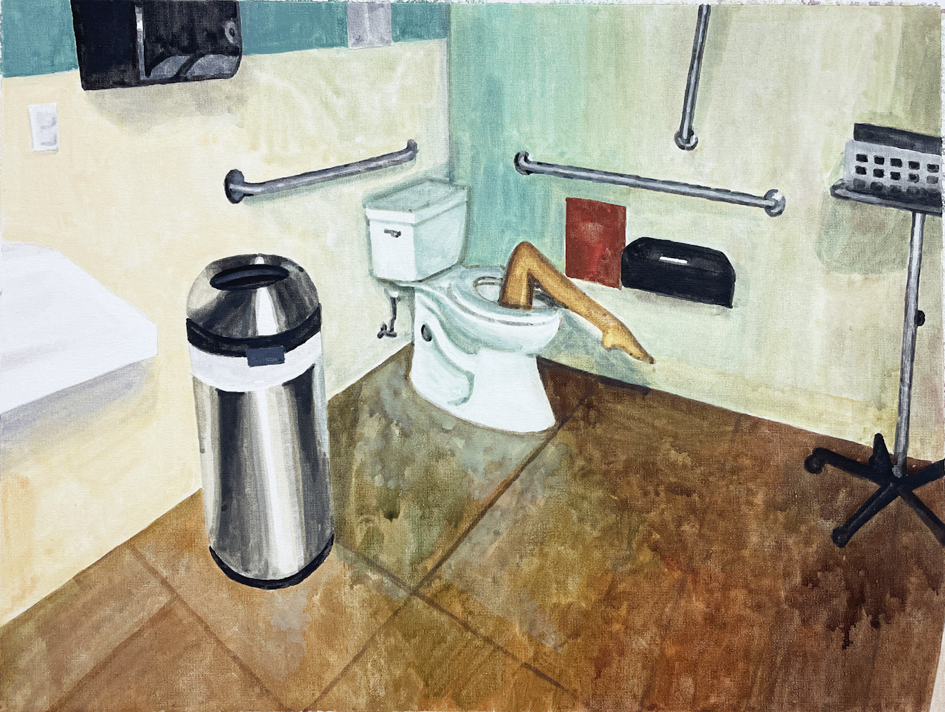 아름다운 사람은 머문 자리도 아름답습니다 Beautiful People Are Beautiful Even Where They Have Passed, 2021, gouache on cotton, 22.5ｘ30 ㎝