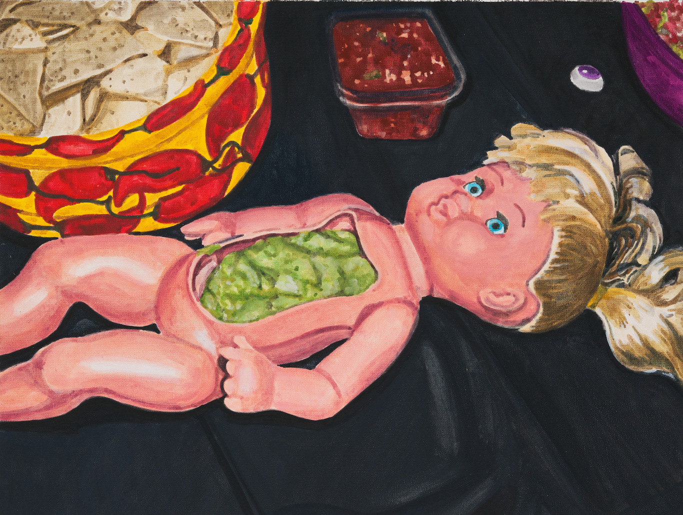 후회해도 소용없지 Regret Is Useless, 2022, gouache on cotton, 19.6ｘ26.2 ㎝