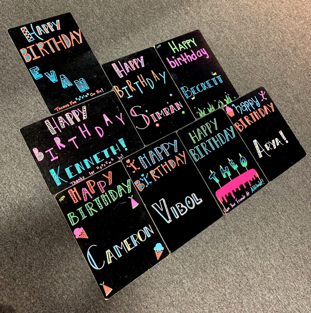 Hand Drawn Birthday Party Signs (names)
