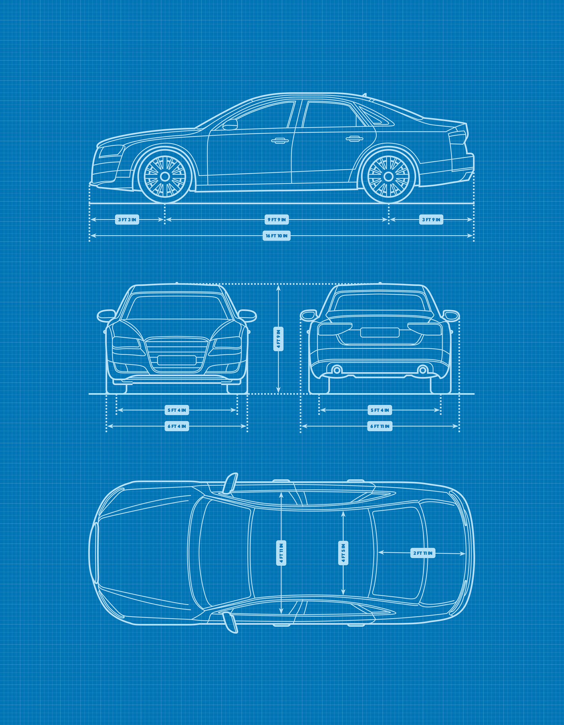 Проекция автомобиля. Blueprint машины. Пропорции автомобиля. 3д проекция автомобиля.