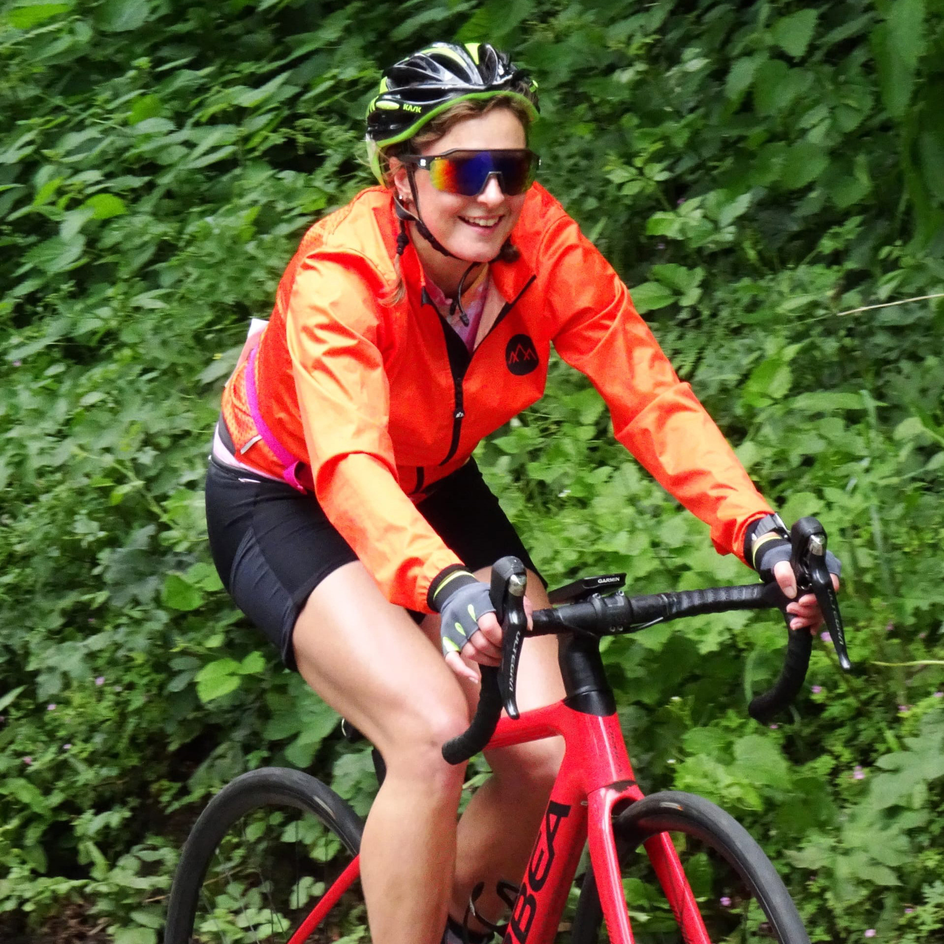 Vikki summiting Streatley on one of the 24 bike laps
