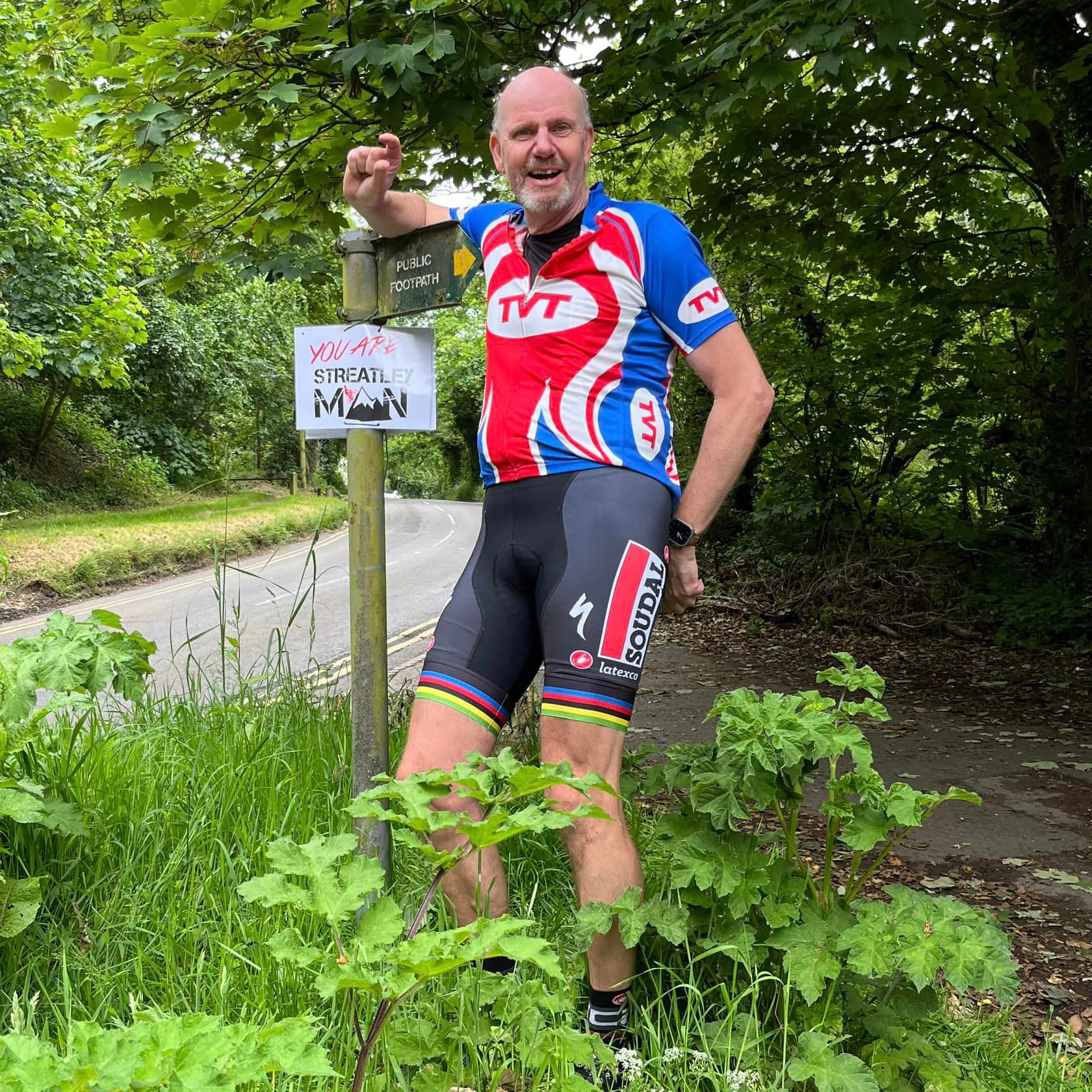 Stephen Church joined the gang for half of the bike route