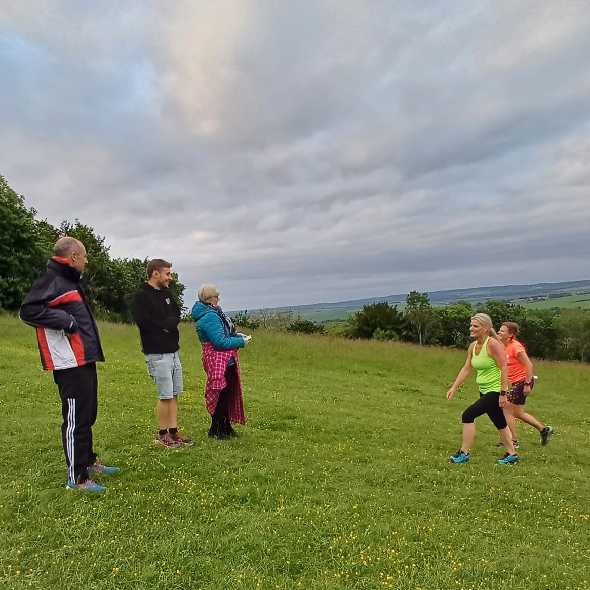 Spectators admiring the view