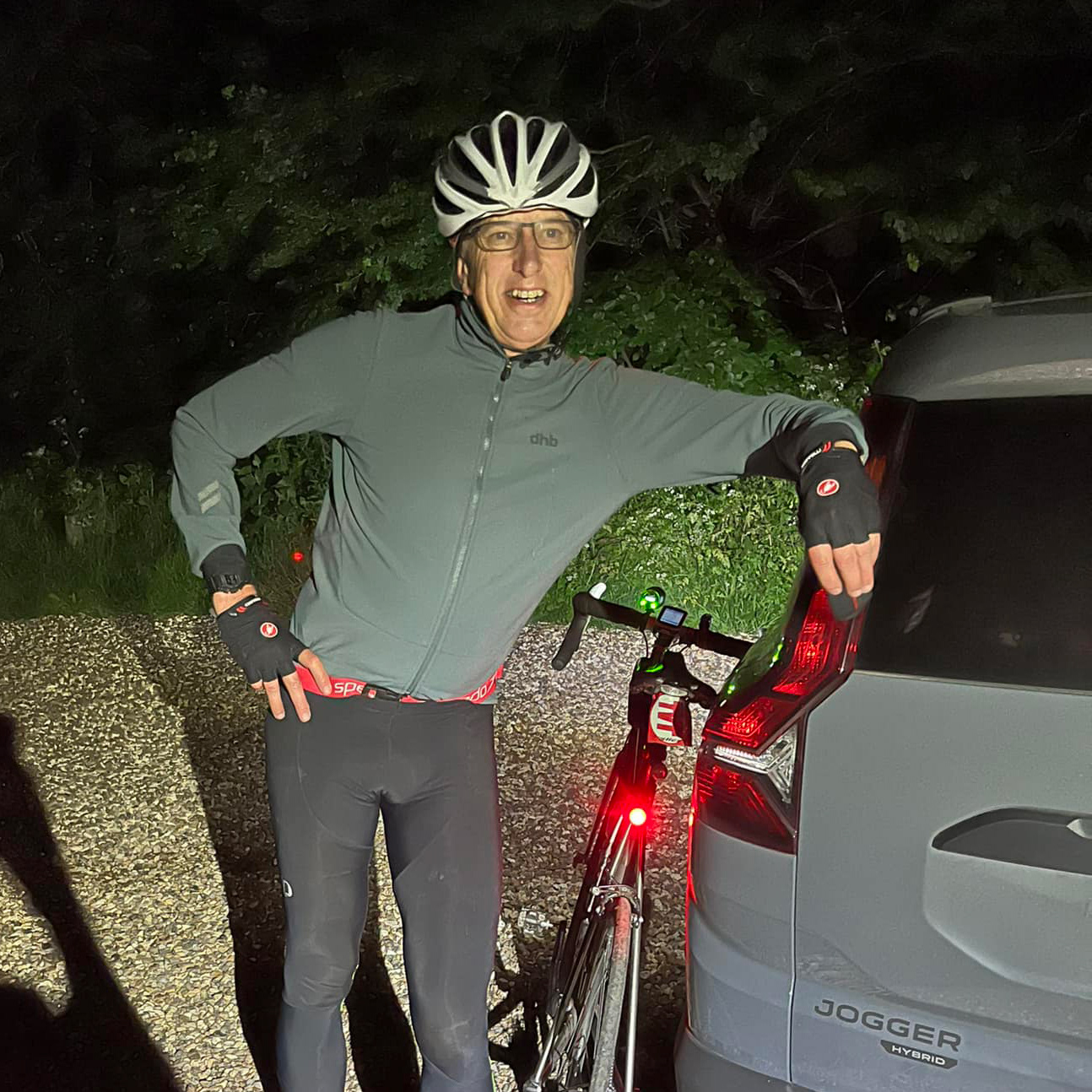 Steve finished the bike leg