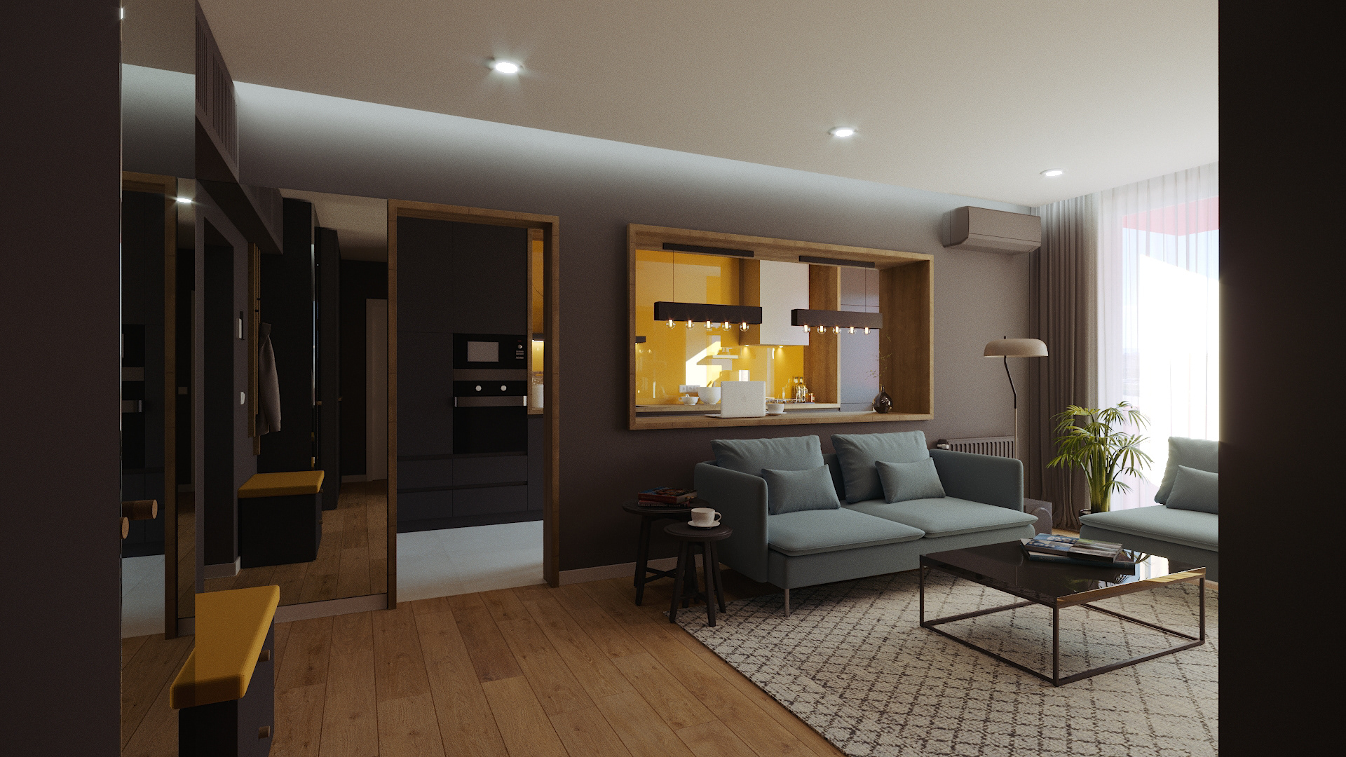design interior in culori inchise