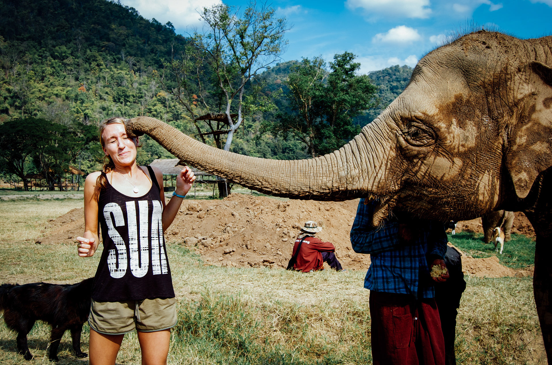 Kisses at The Elephant Nature Park in Chiang Mai