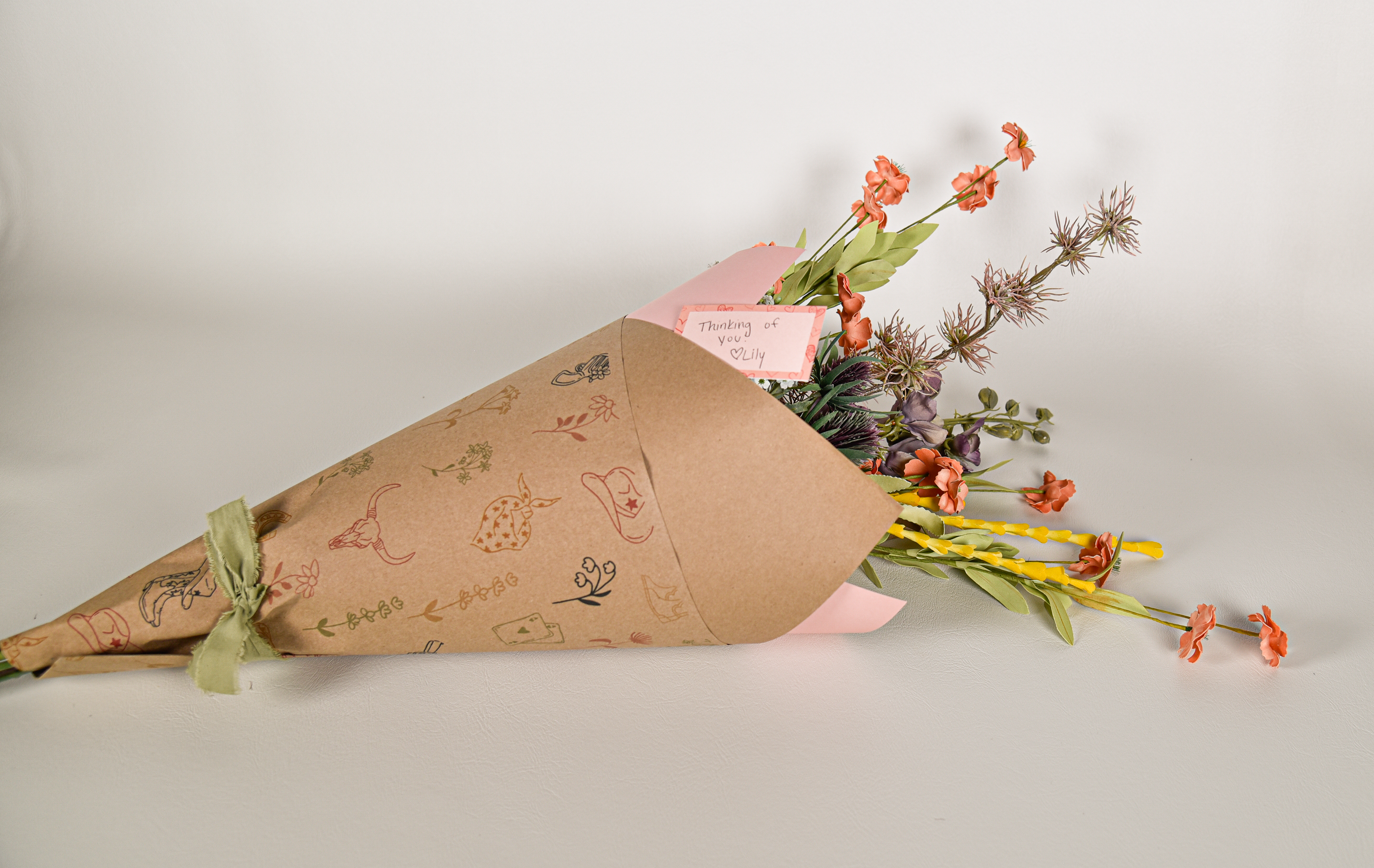 printed on butcher paper