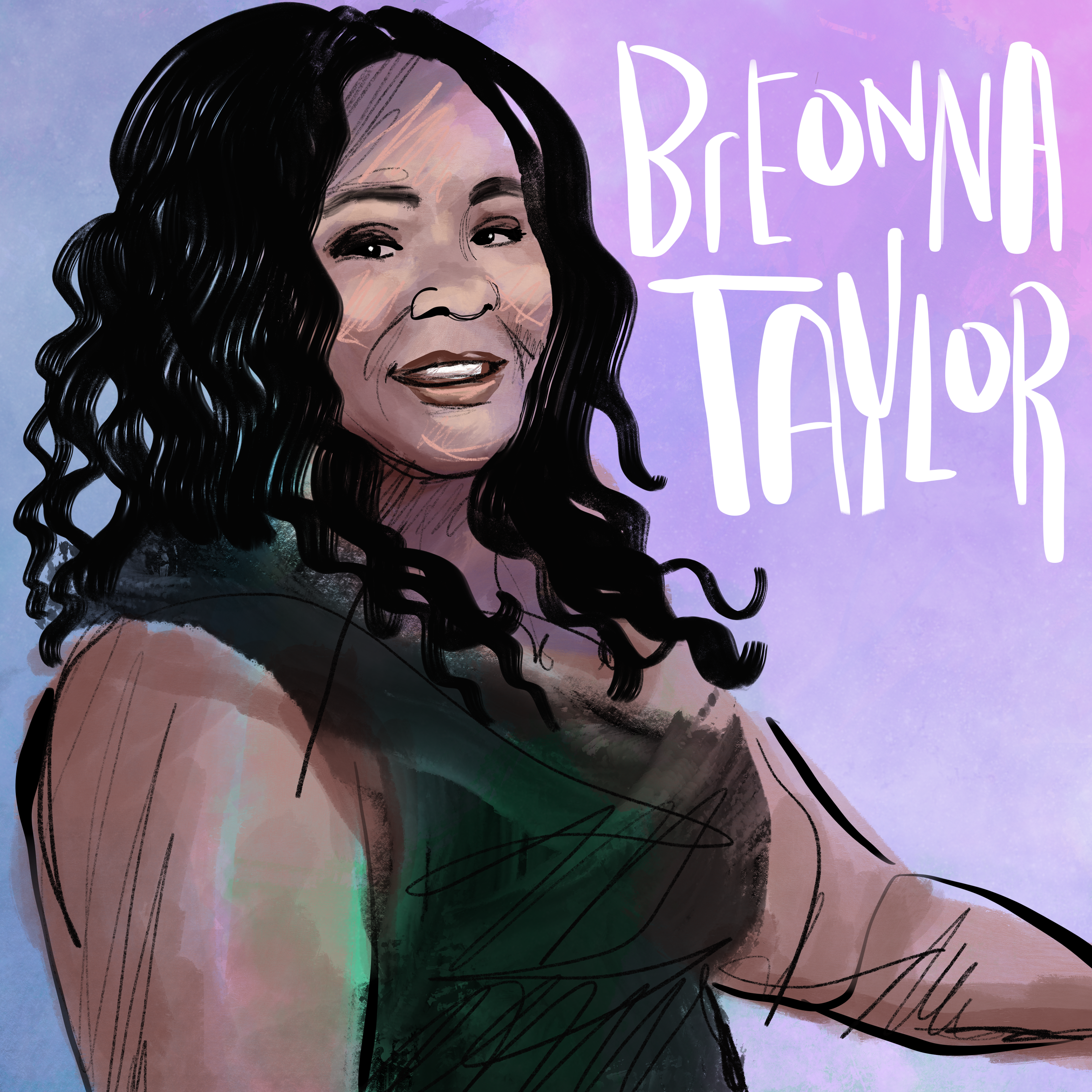 painting illustration portrait Breonna Taylor