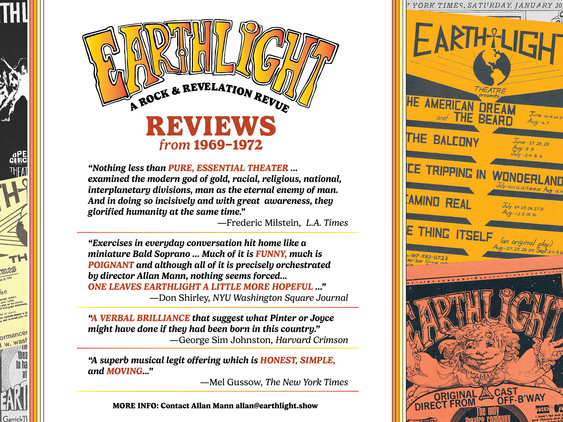 Review page for presentation deck for the revival of EARTHLIGHT