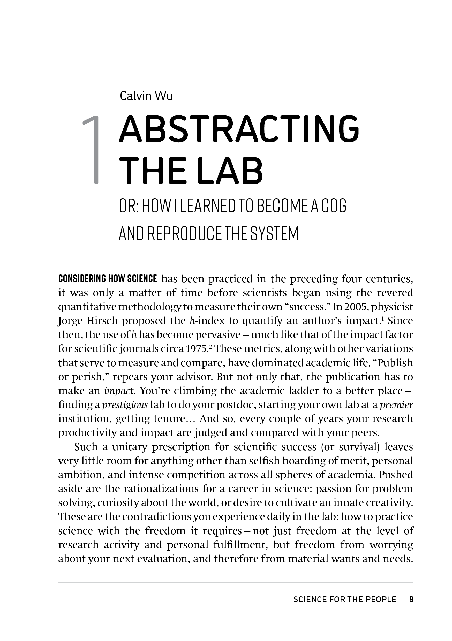 ORGANIZE THE LAB: chapter opener
