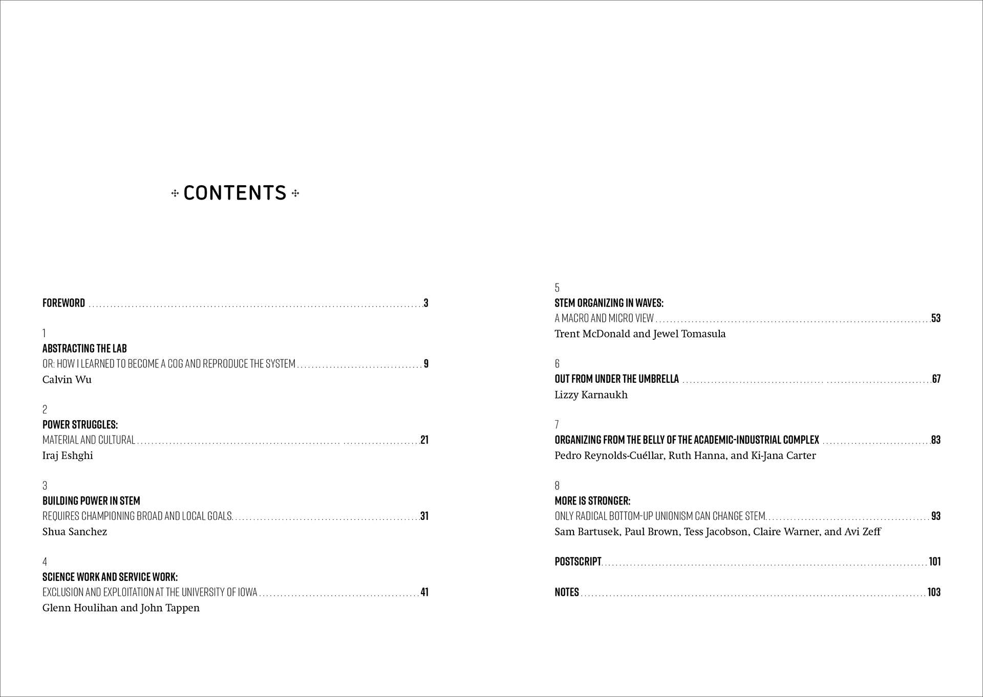 ORGANIZE THE LAB: TOC