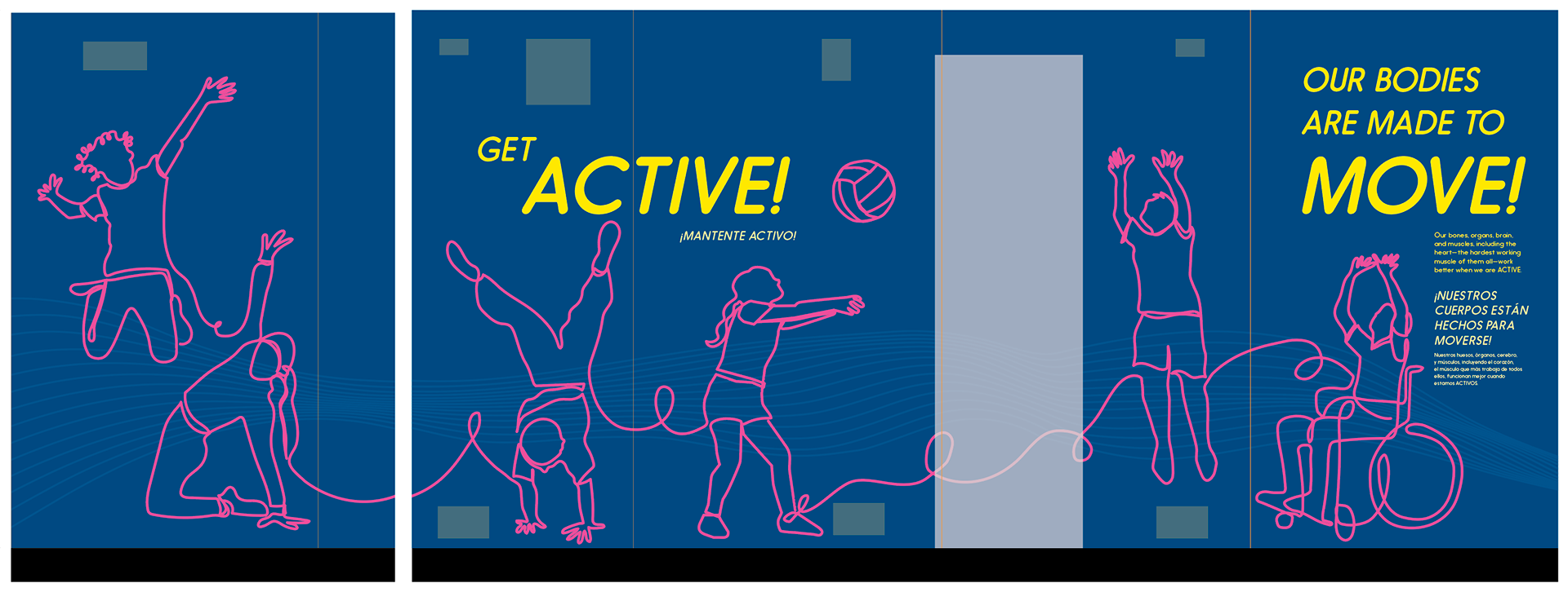 Mural mockup | POWER PLAY interactive exhibit | Children's Museum of Houston