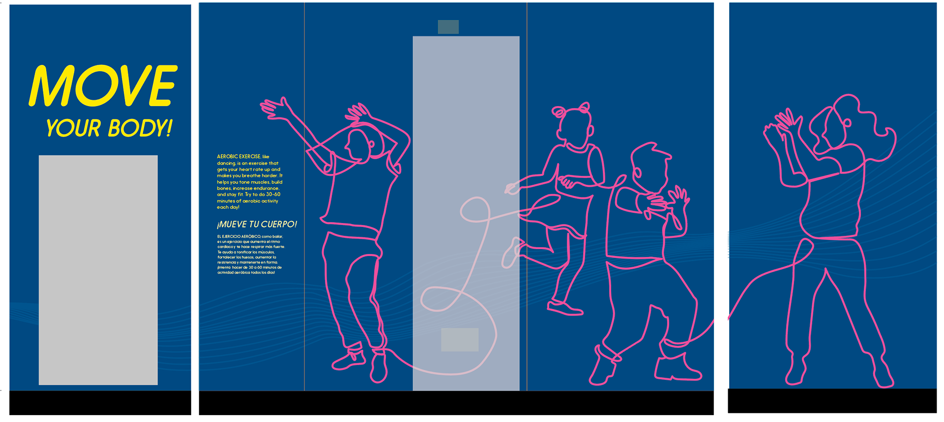 Mural mockup | POWER PLAY interactive exhibit | Children's Museum of Houston