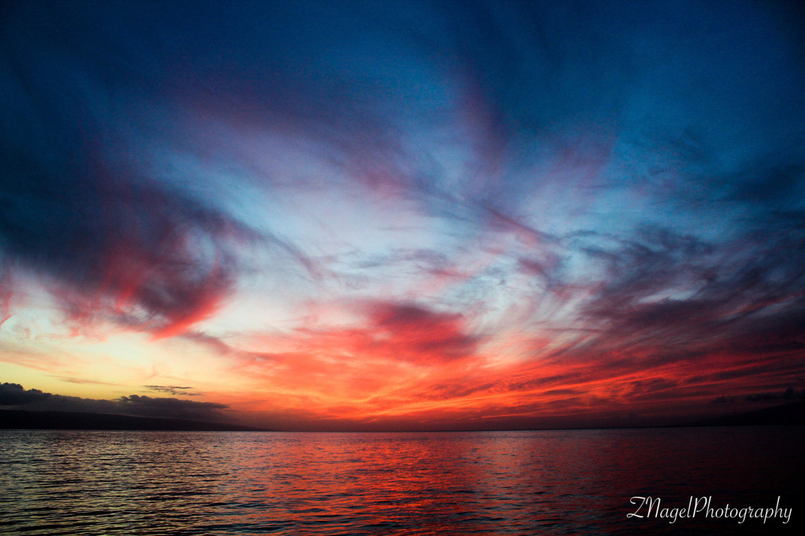 Kaanapali Hawaii - Sunset with clouds