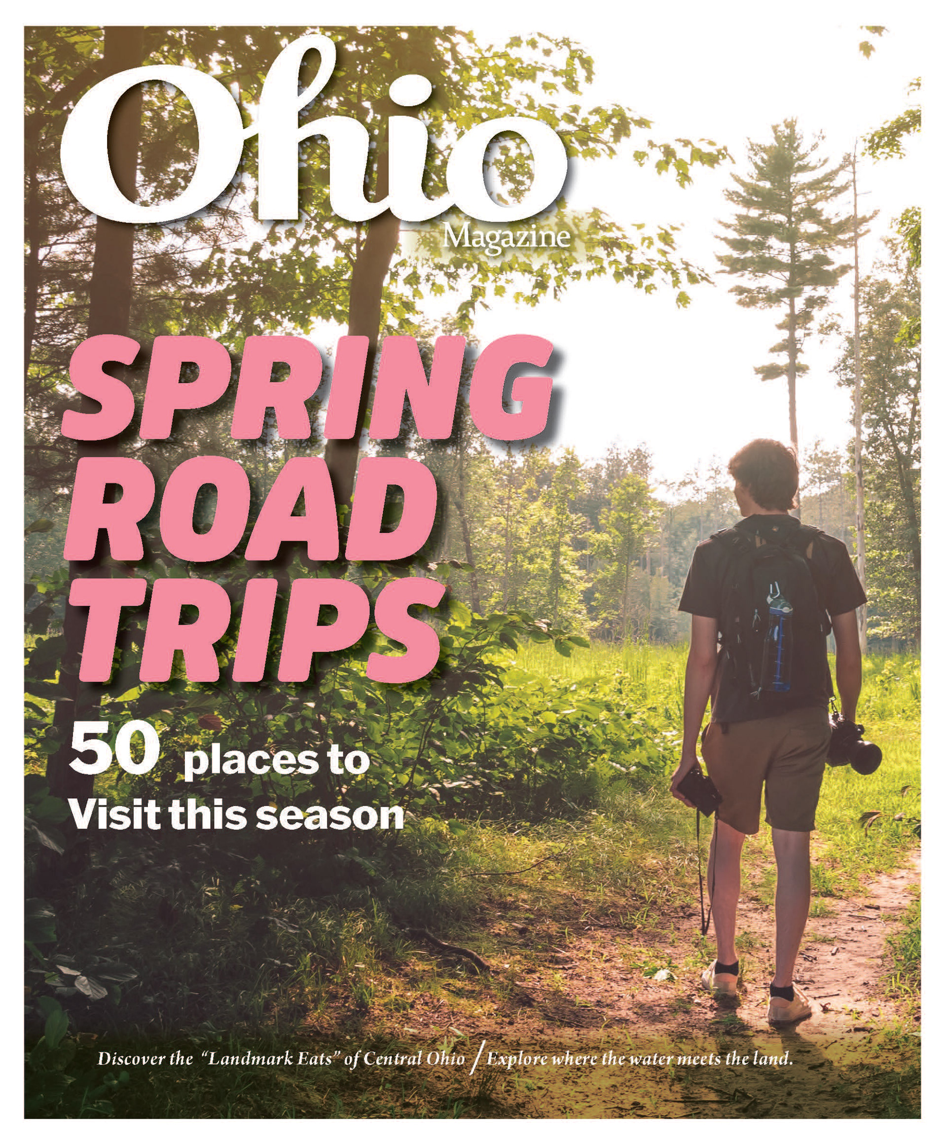 Series of magazine covers for a 'Spring Road Trips' issue in collaboration with Ohio Magazine