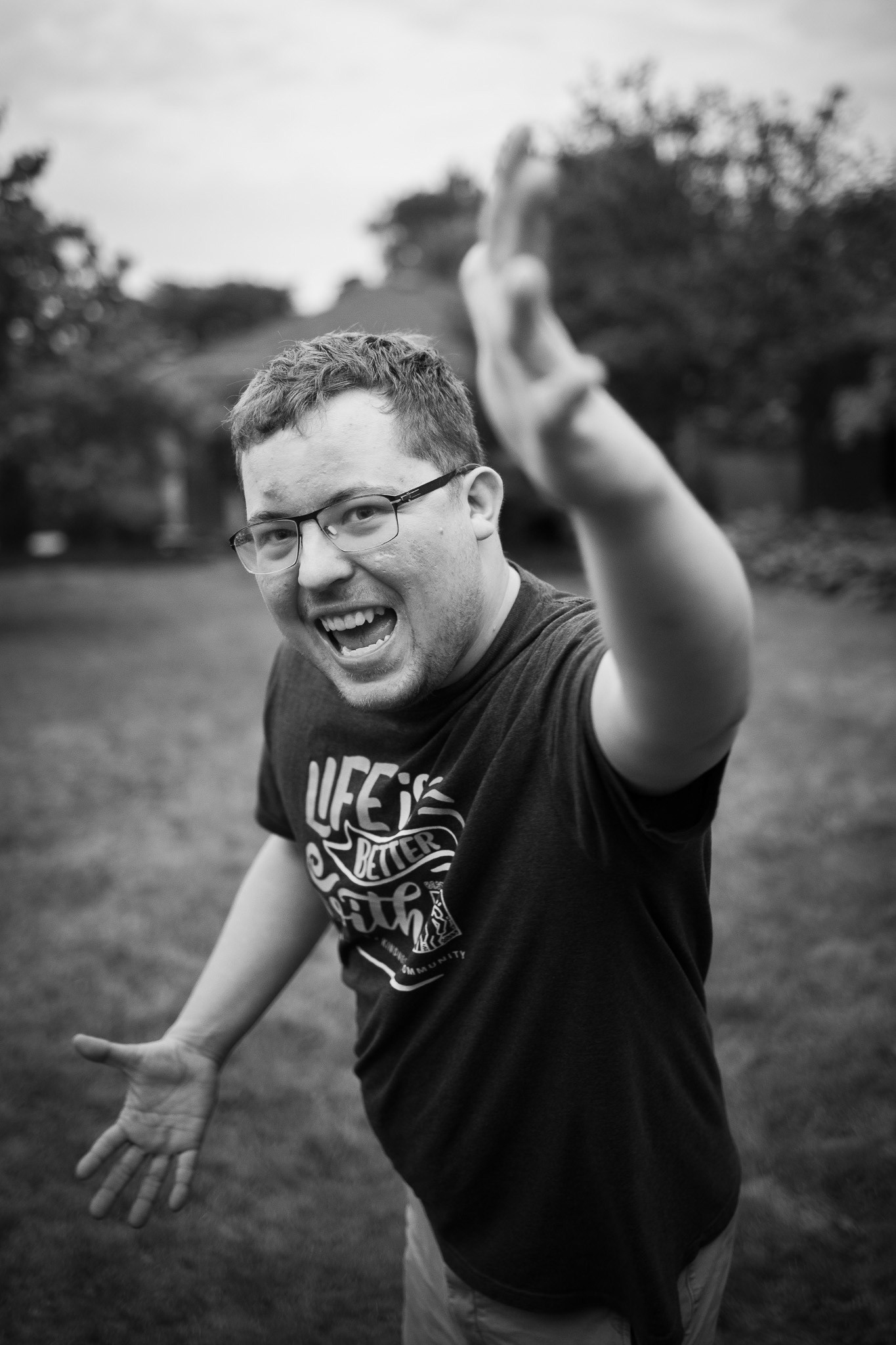 Posing for a series of portraits outside of his home on Monday, July 29, 2024.