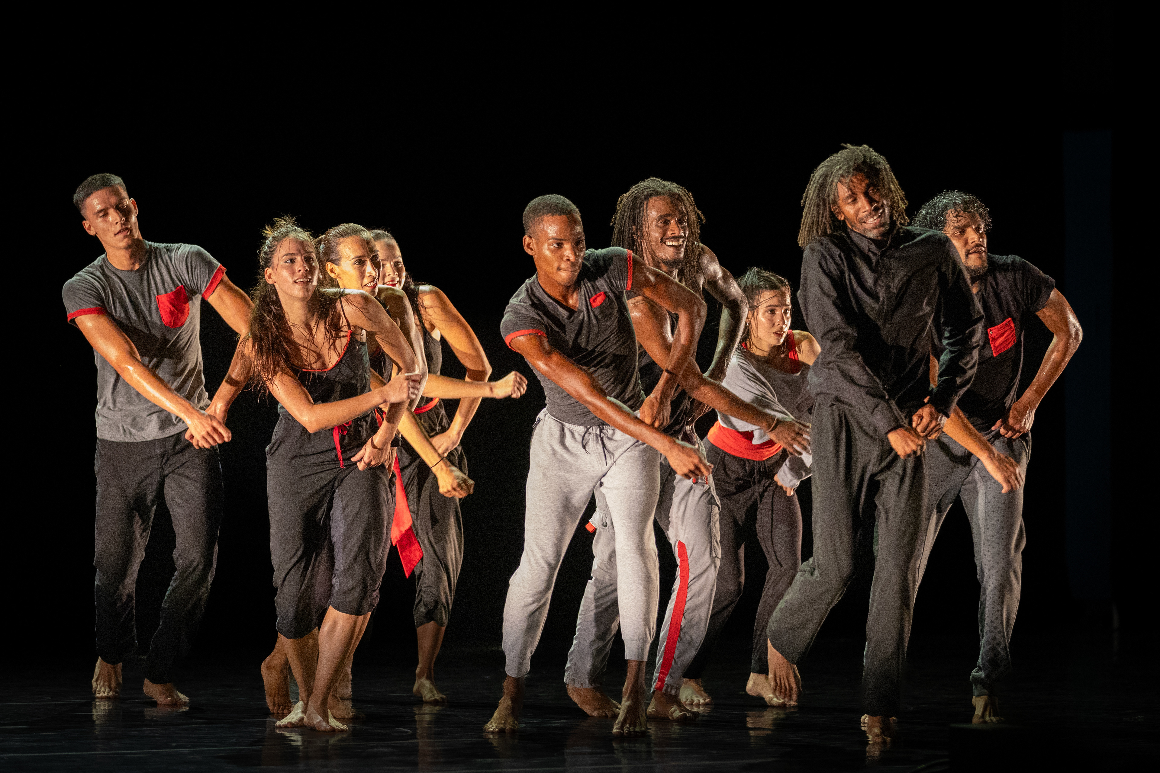 The Malpaso Dance Company perform the piece “Why You Follow” choreographed by Ronald K. Brown on Wednesday, July 9, 2025 in the Amphitheater.