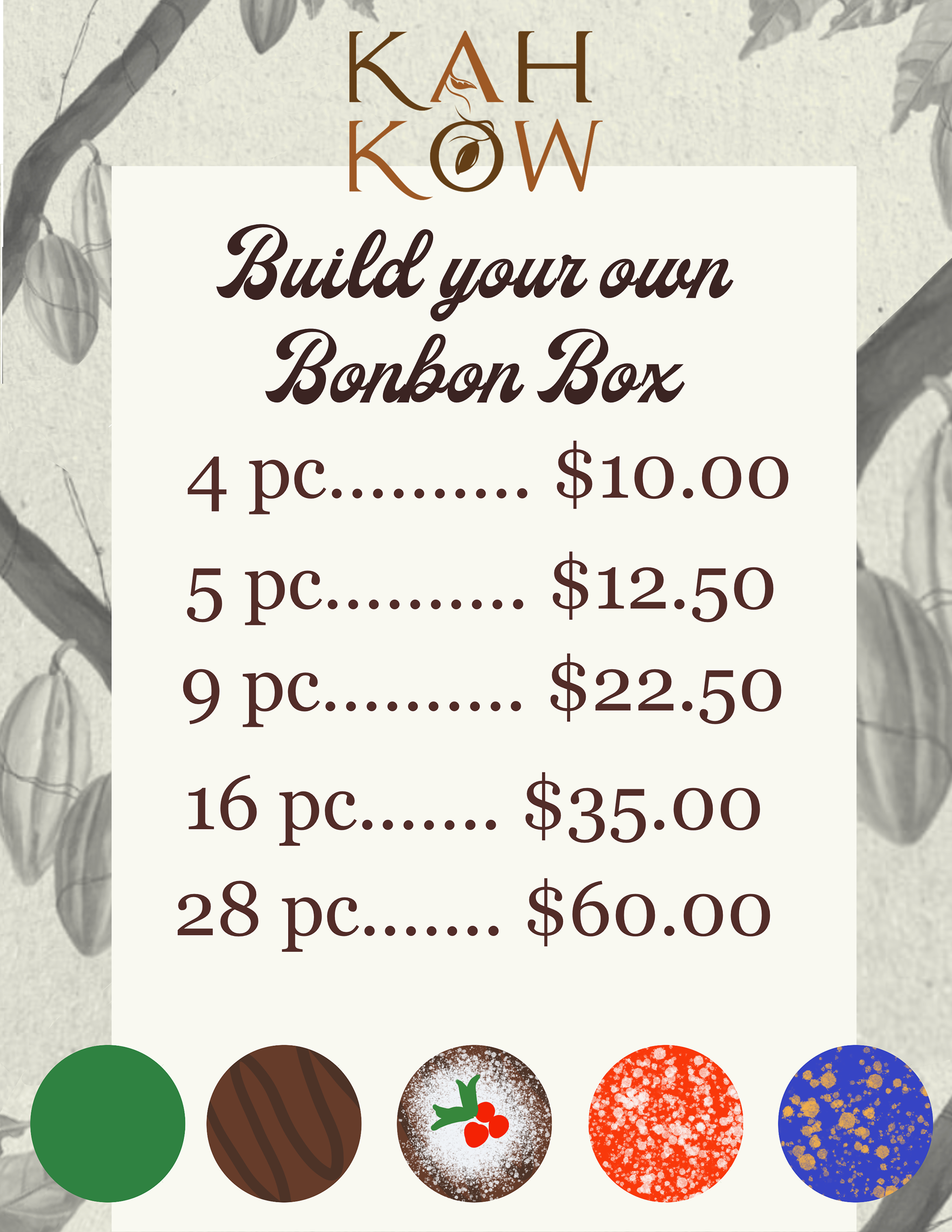 Kahkow price sign