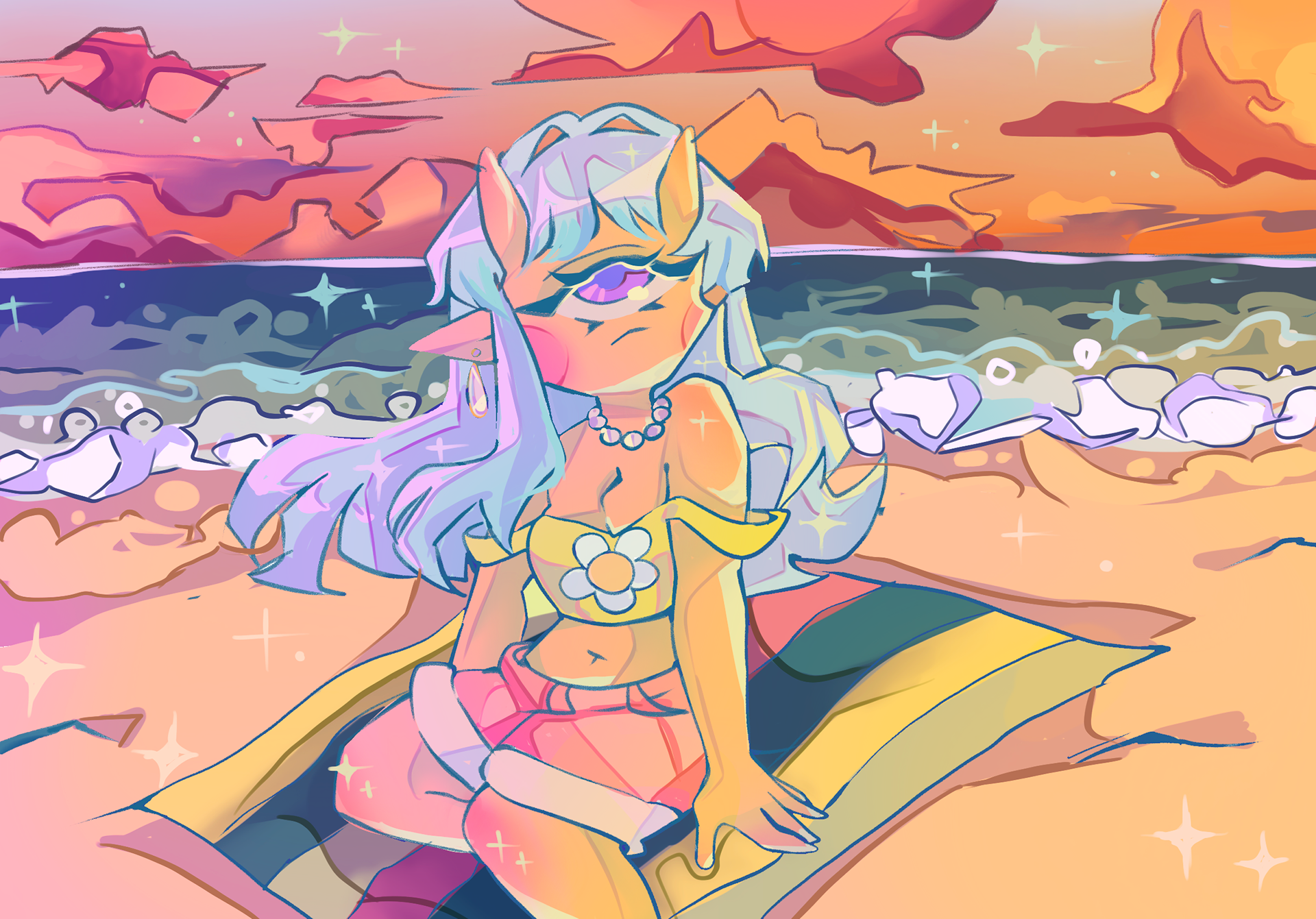 Original character "Agni" on the Beach